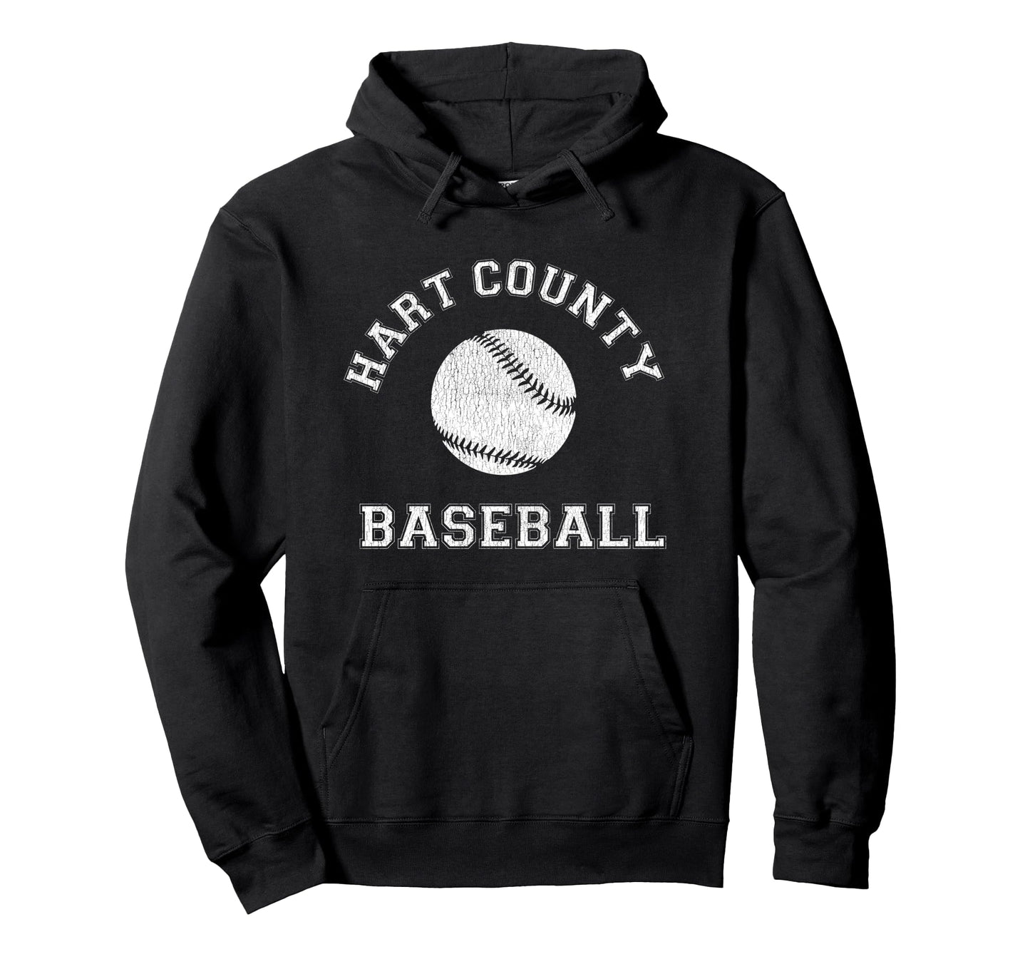 Hart County Baseball Distressed Hoodie - Unique Graphic Unisex - T-Shirt, Sweatshirt, Hoodie