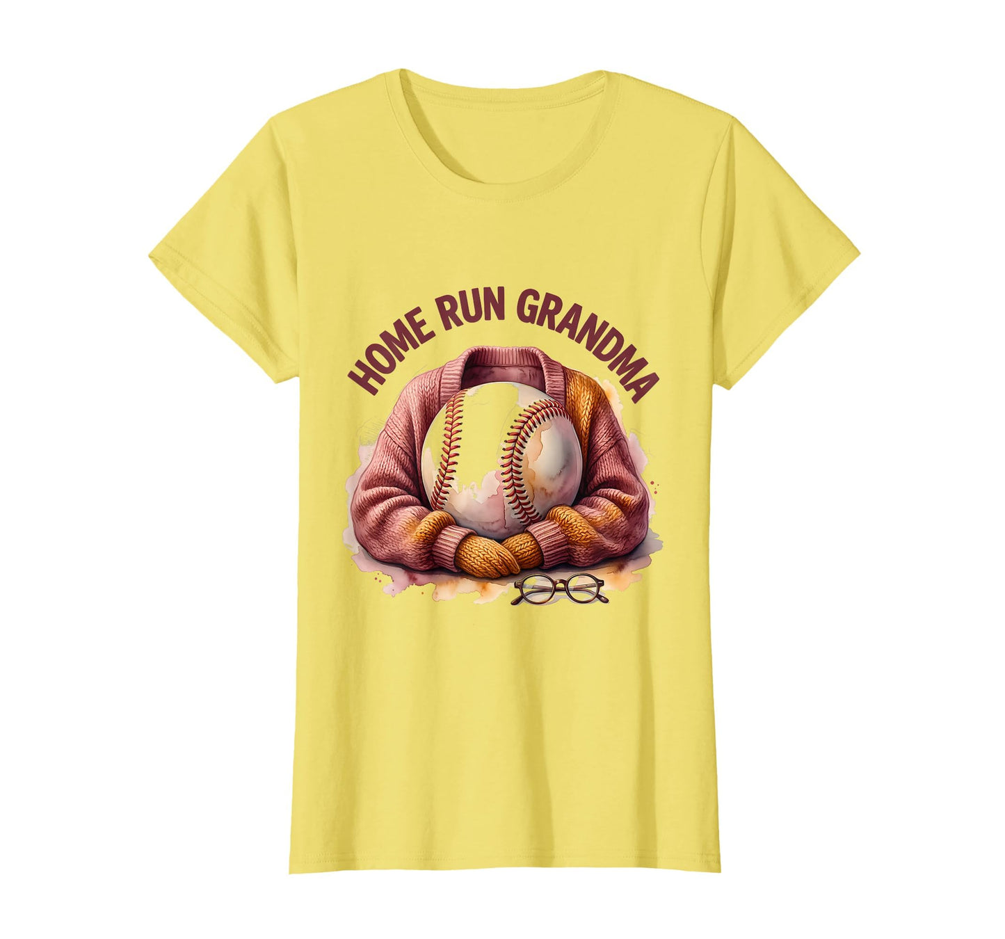 Home Run Grandma Baseball T-Shirt - Custom Art Print Unisex - T-Shirt, Sweatshirt, Hoodie