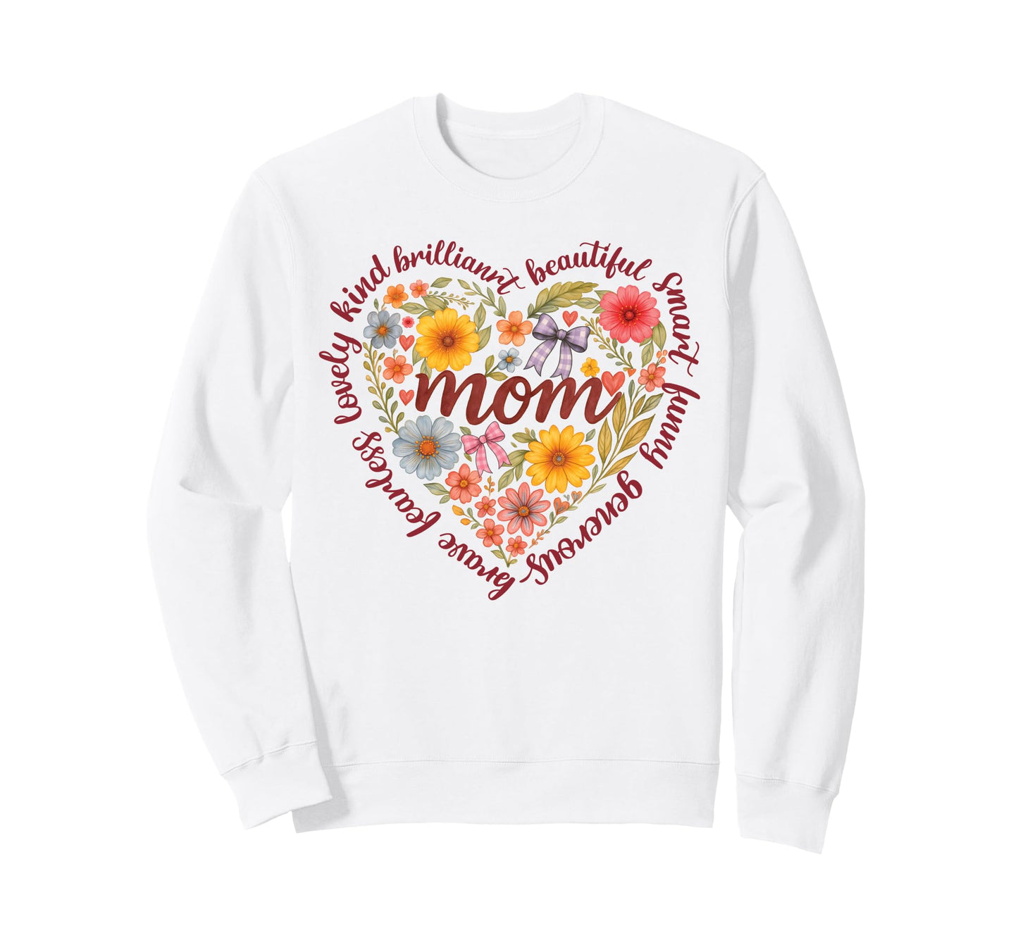 Floral Mom Definition Mama Mothers Sweatshirt - Unique Graphic Men Women - T-Shirt, Sweatshirt, Hoodie