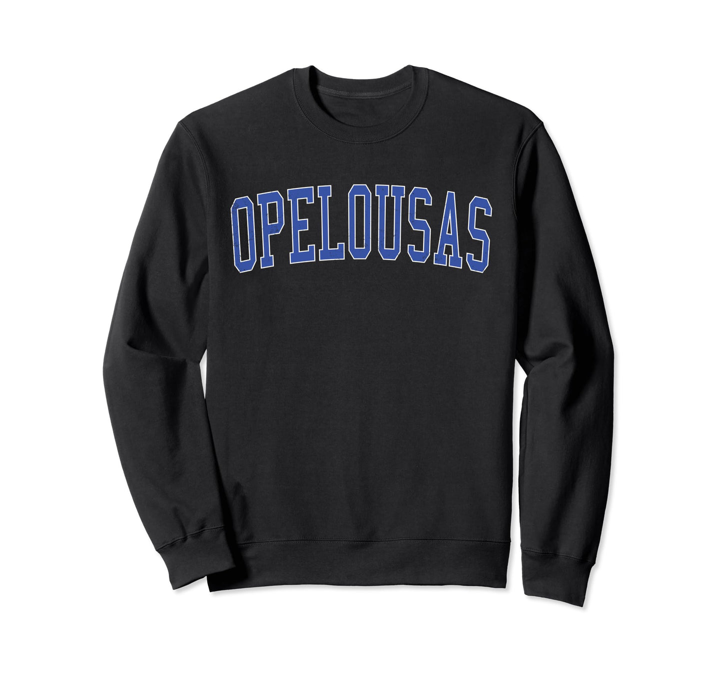 Opelousas La Distressed Blue Sweatshirt - Aesthetic Graphic for Adults - T-Shirt, Sweatshirt, Hoodie