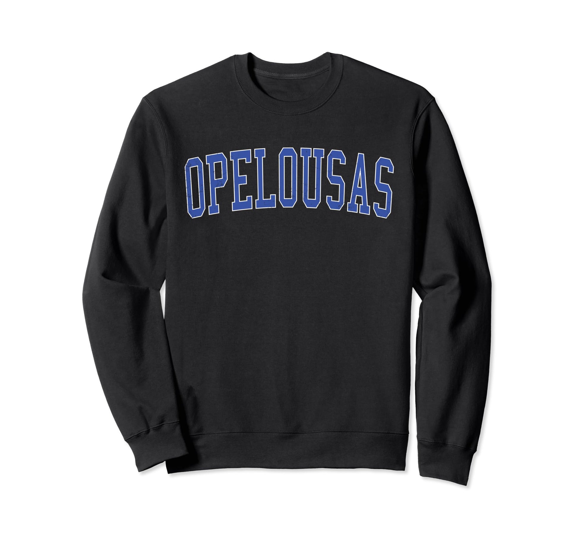Opelousas La Distressed Blue Sweatshirt - Aesthetic Graphic for Adults - T-Shirt, Sweatshirt, Hoodie