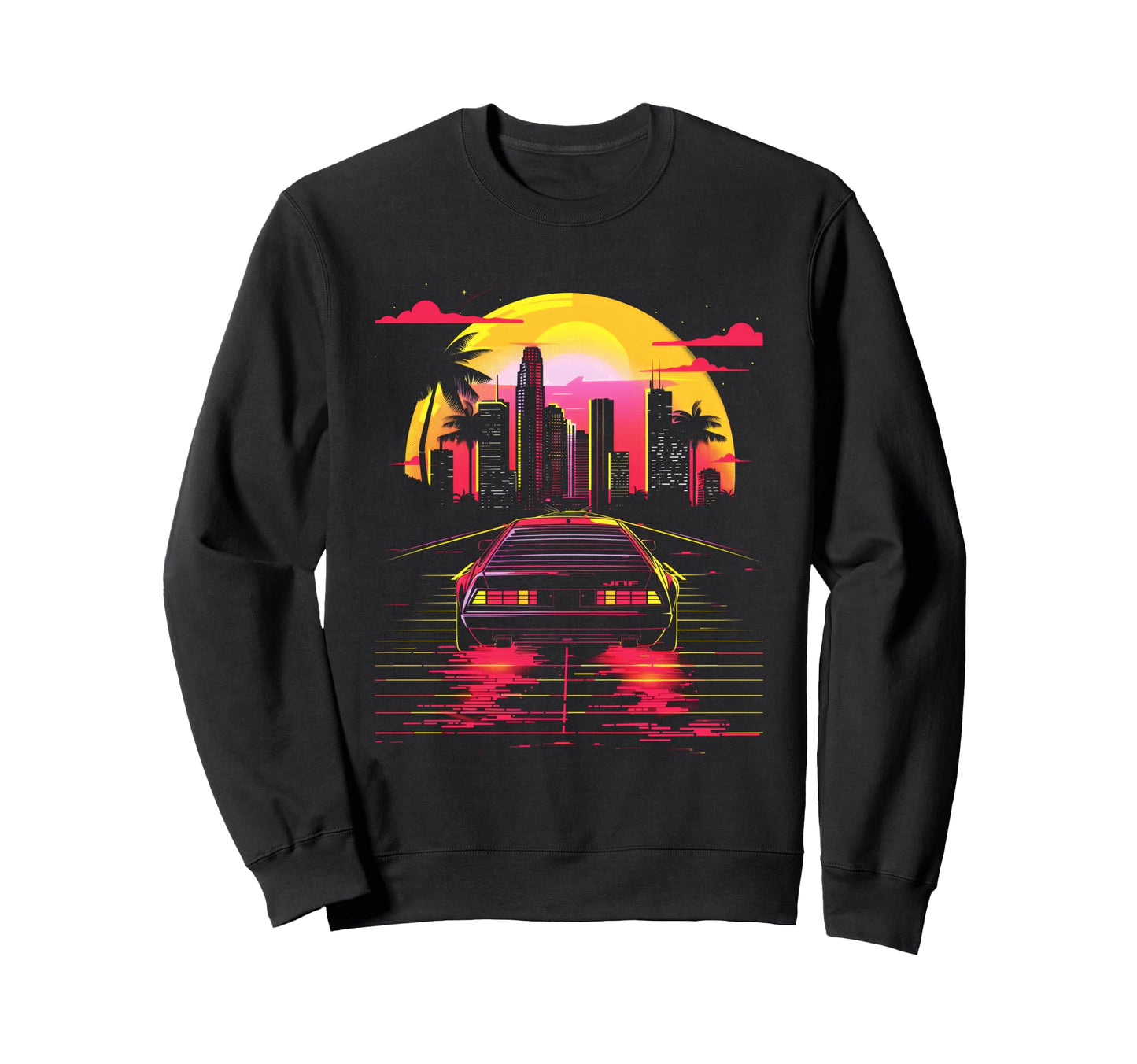 Jdm Car 1980S Miami Vaporwave Sweatshirt - Casual Everyday Wear Men Women - T-Shirt, Sweatshirt, Hoodie