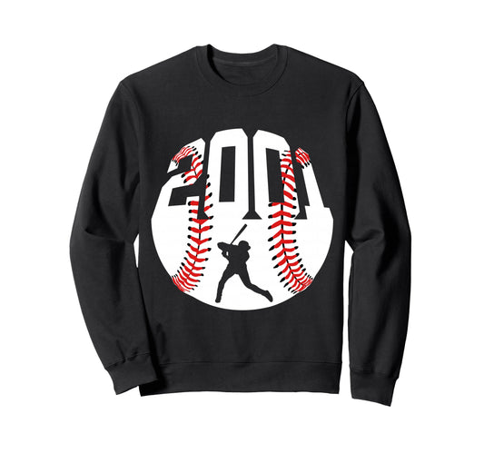 2001 Baseball 25Th Birthday Sweatshirt - Custom Art Print for Adults - T-Shirt, Sweatshirt, Hoodie