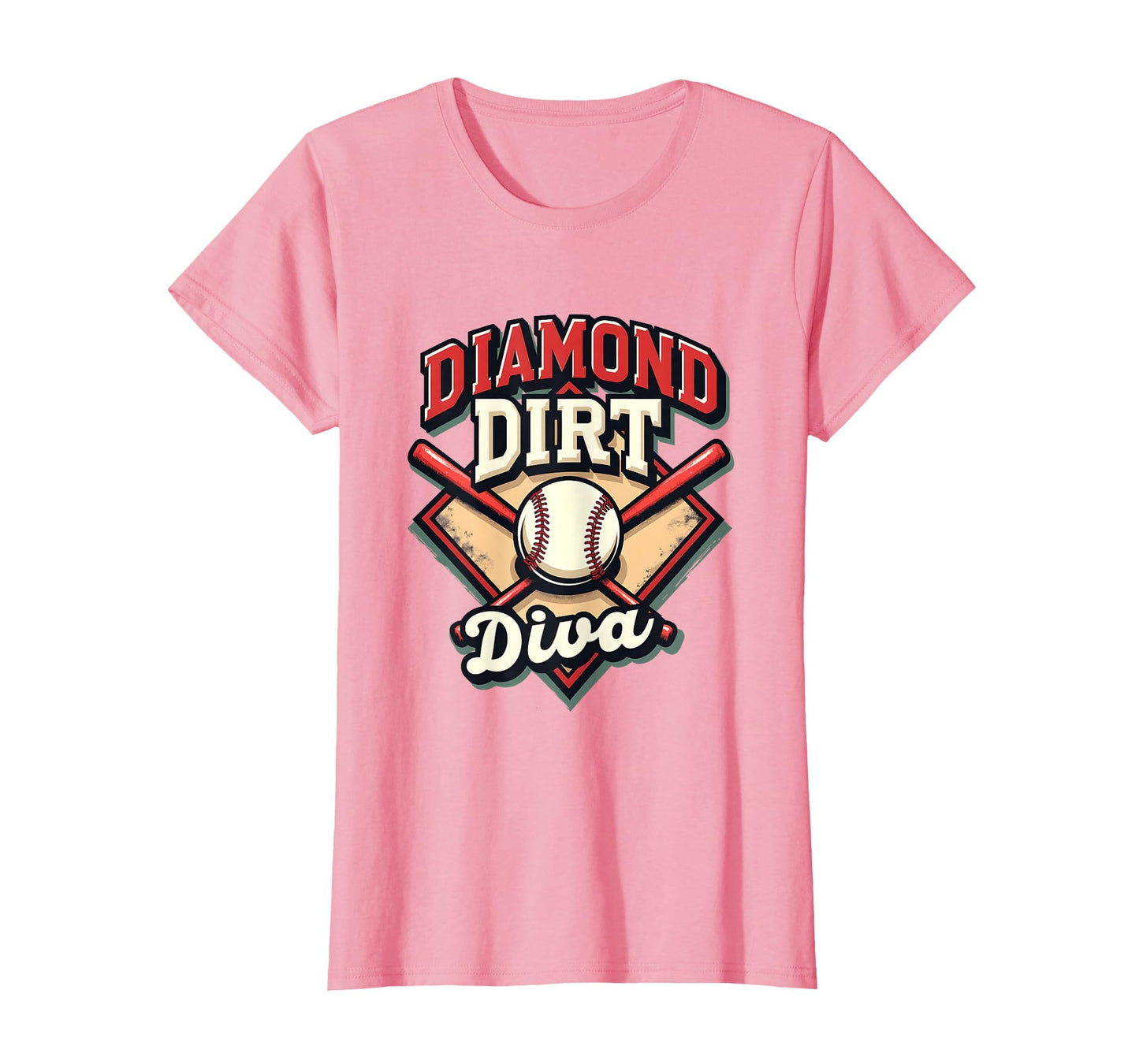 Diamond Dirt Diva Baseball Mama T-Shirt - Trendy Graphic Unisex - T-Shirt, Sweatshirt, Hoodie