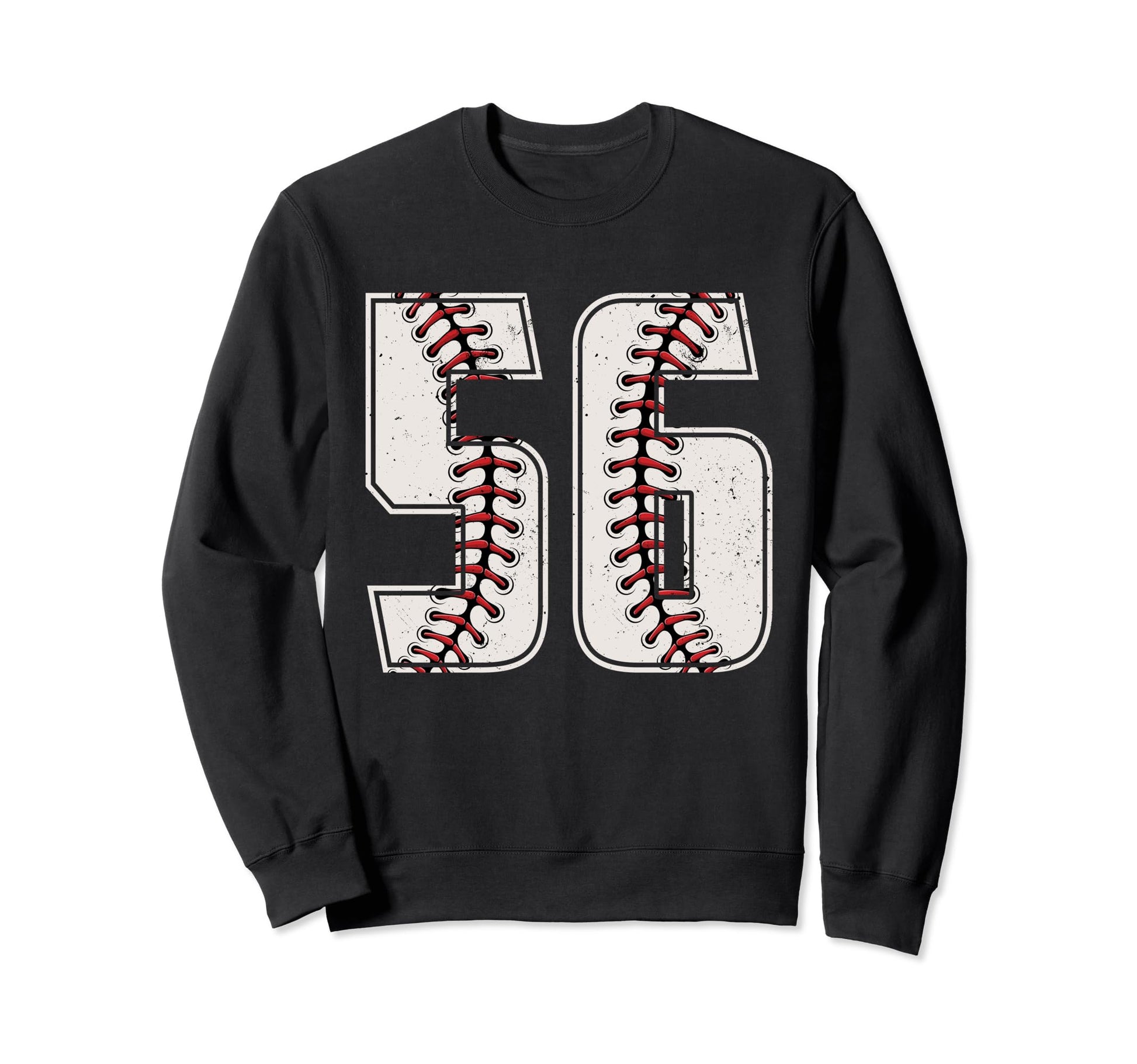 Baseball Player Number 56 Fifty Sweatshirt - Fun Novelty Design for Adults - T-Shirt, Sweatshirt, Hoodie