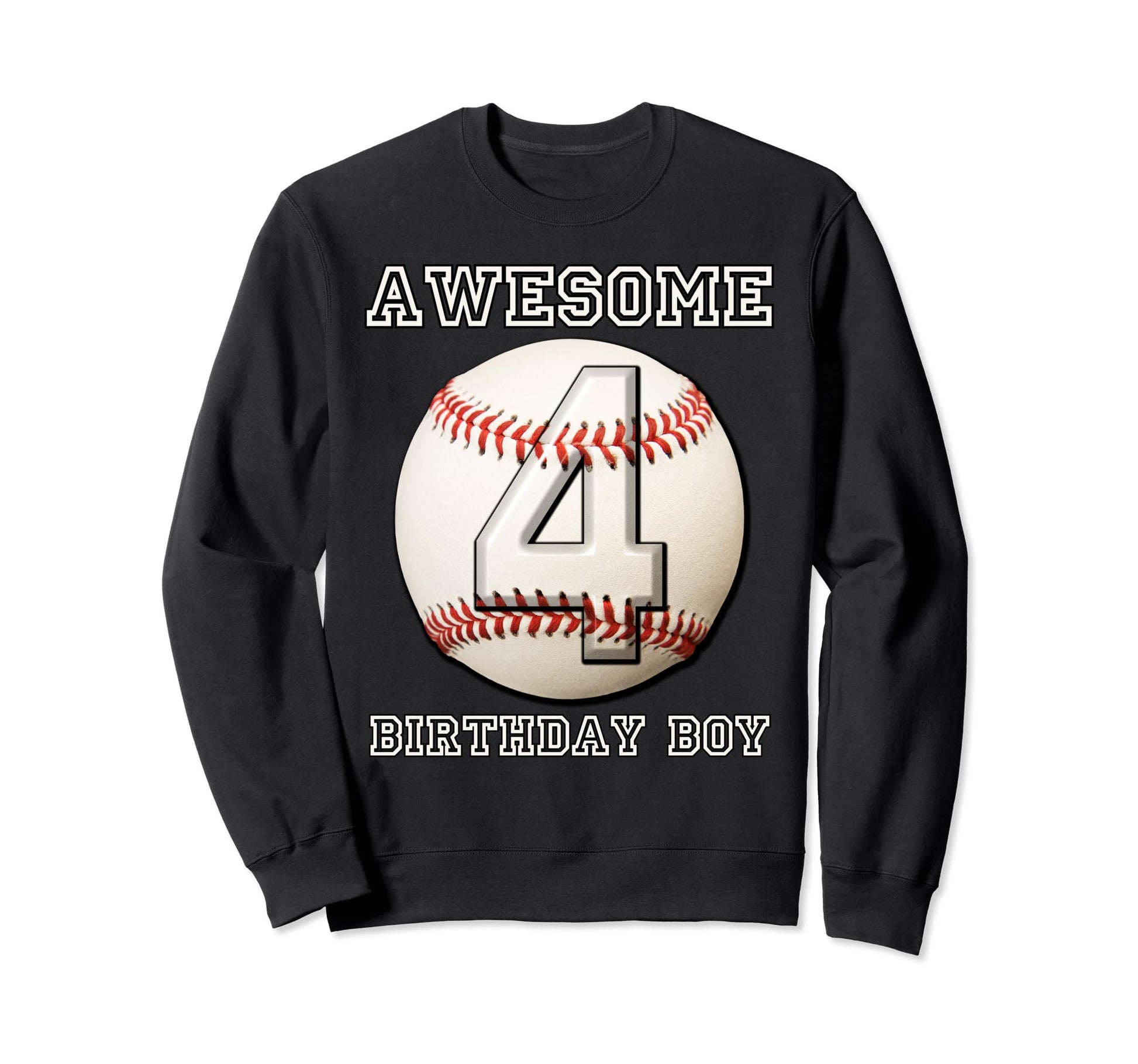 4 Years Old Baseball Themed 4Th Sweatshirt - Streetwear Style Men Women - T-Shirt, Sweatshirt, Hoodie