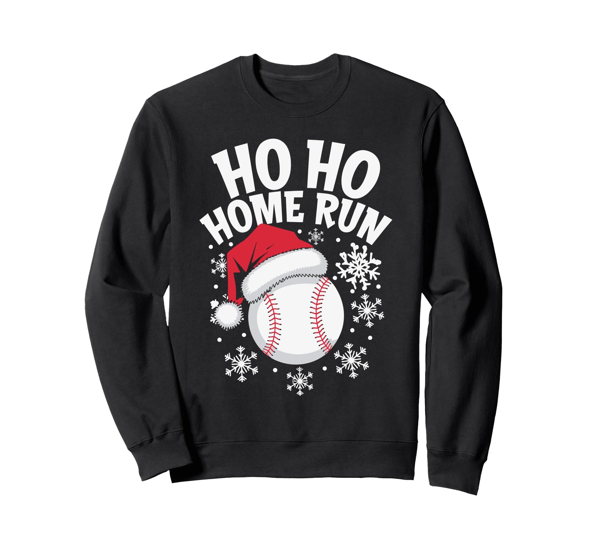 Santa Baseball Home Run Sweatshirt - Streetwear Style for Adults - T-Shirt, Sweatshirt, Hoodie