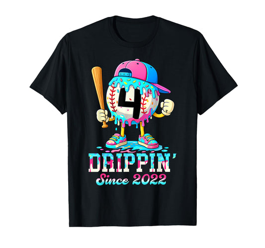 Baseball 4 Years Old Since 2022 Ice T-Shirt - Streetwear Style Unisex - T-Shirt, Sweatshirt, Hoodie