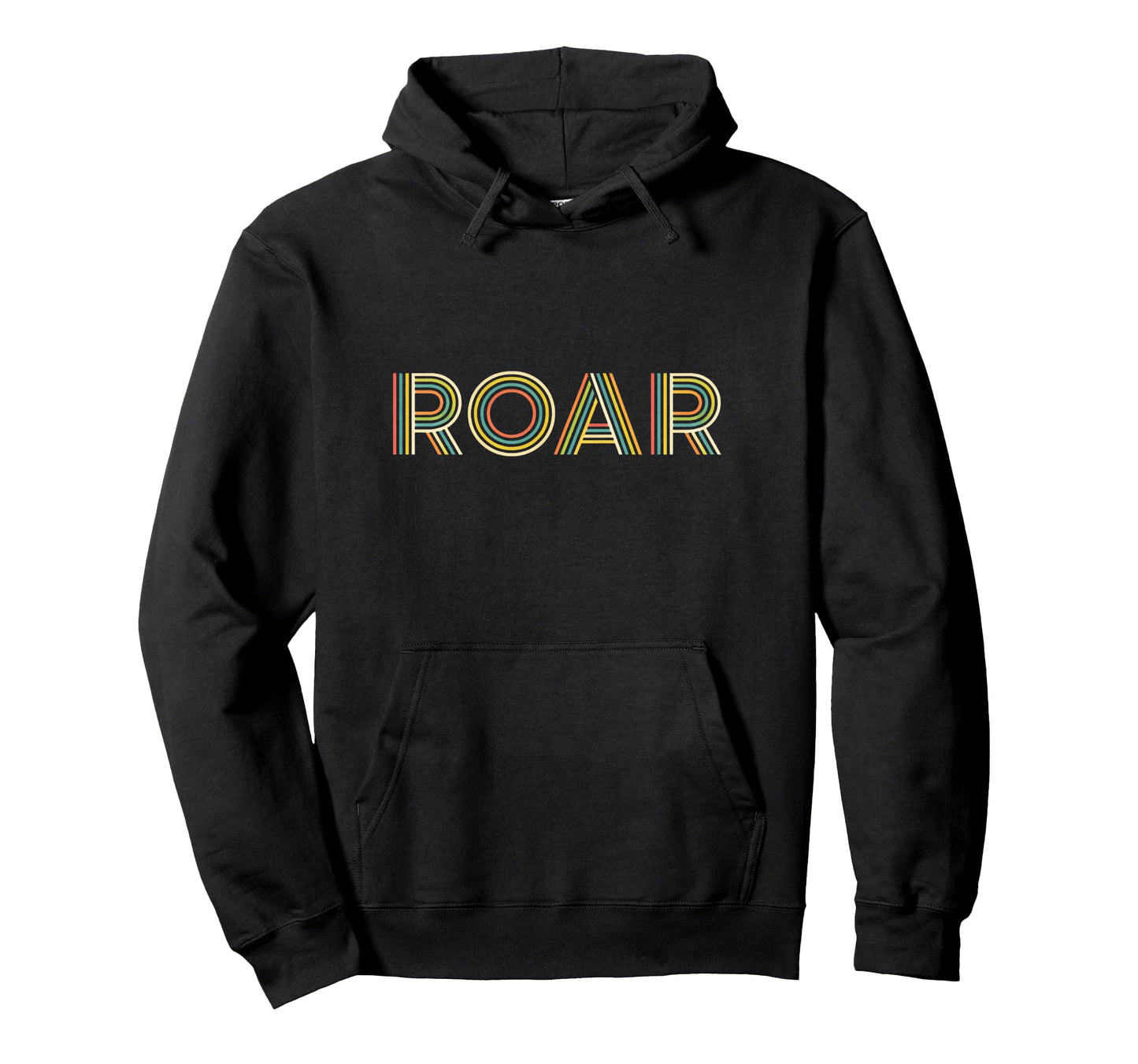 Expressive Roar Striped Typography Hoodie - Fun Novelty Design Men Women - T-Shirt, Sweatshirt, Hoodie