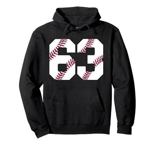 Baseball 1963 63Rd Birthday 63 Years Hoodie - Fun Novelty Design Men Women - T-Shirt, Sweatshirt, Hoodie
