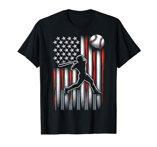 American Flag Patriotic Baseball T-Shirt - Streetwear Style Men Women - T-Shirt, Sweatshirt, Hoodie