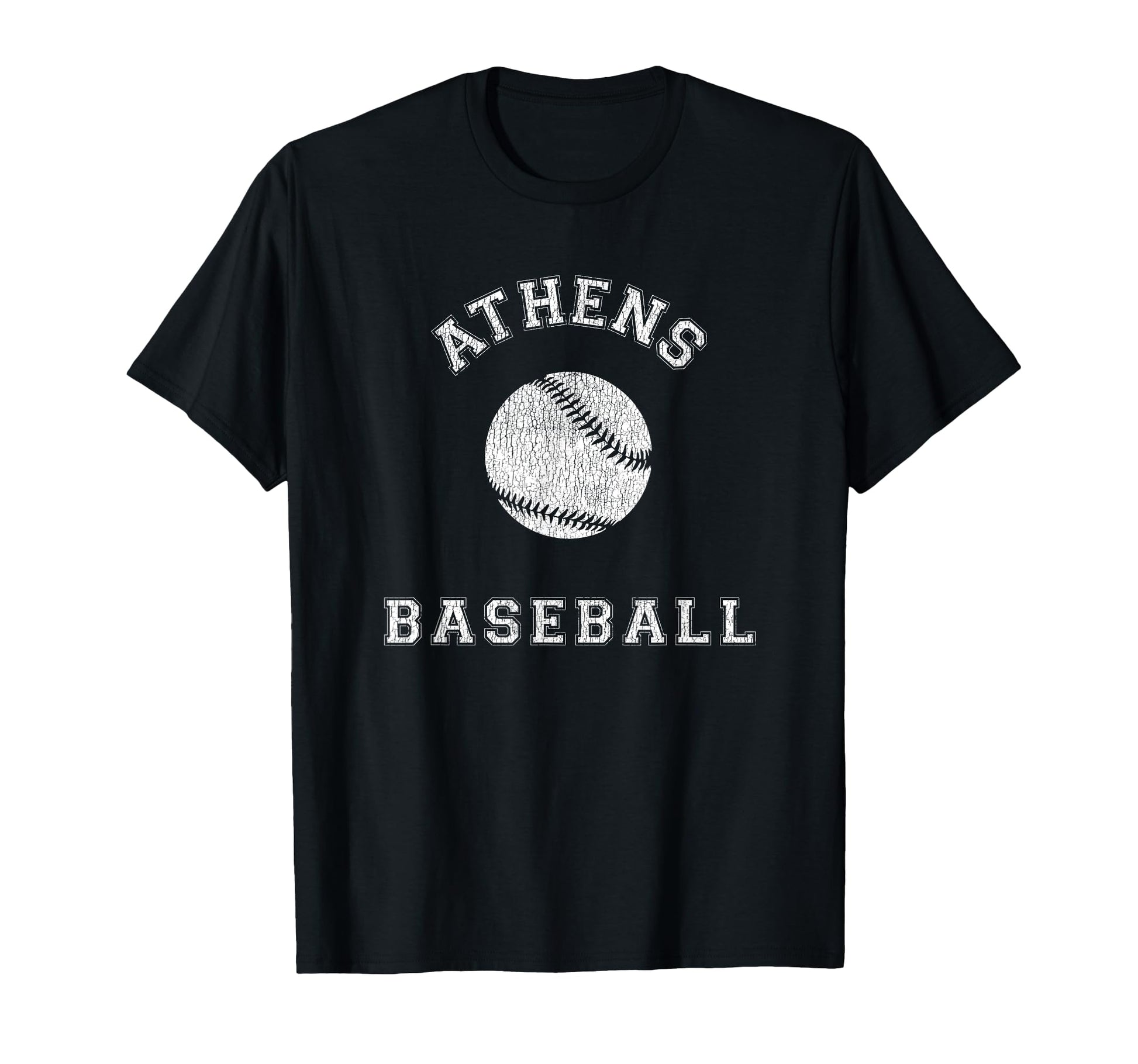 Athens Baseball Distressed T-Shirt - Casual Everyday Wear for Adults - T-Shirt, Sweatshirt, Hoodie