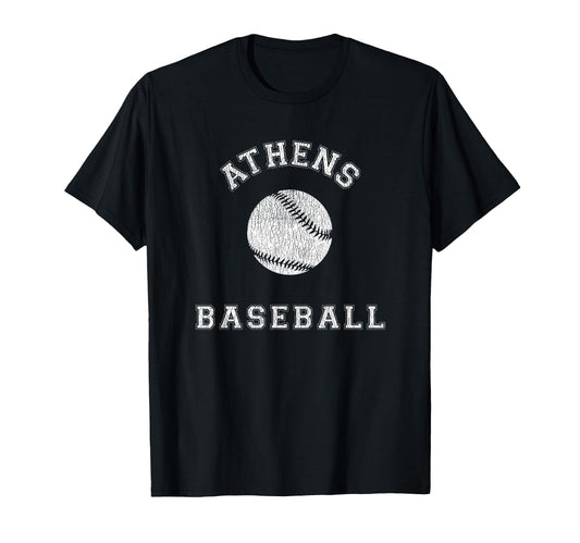 Athens Baseball Distressed T-Shirt - Casual Everyday Wear for Adults - T-Shirt, Sweatshirt, Hoodie