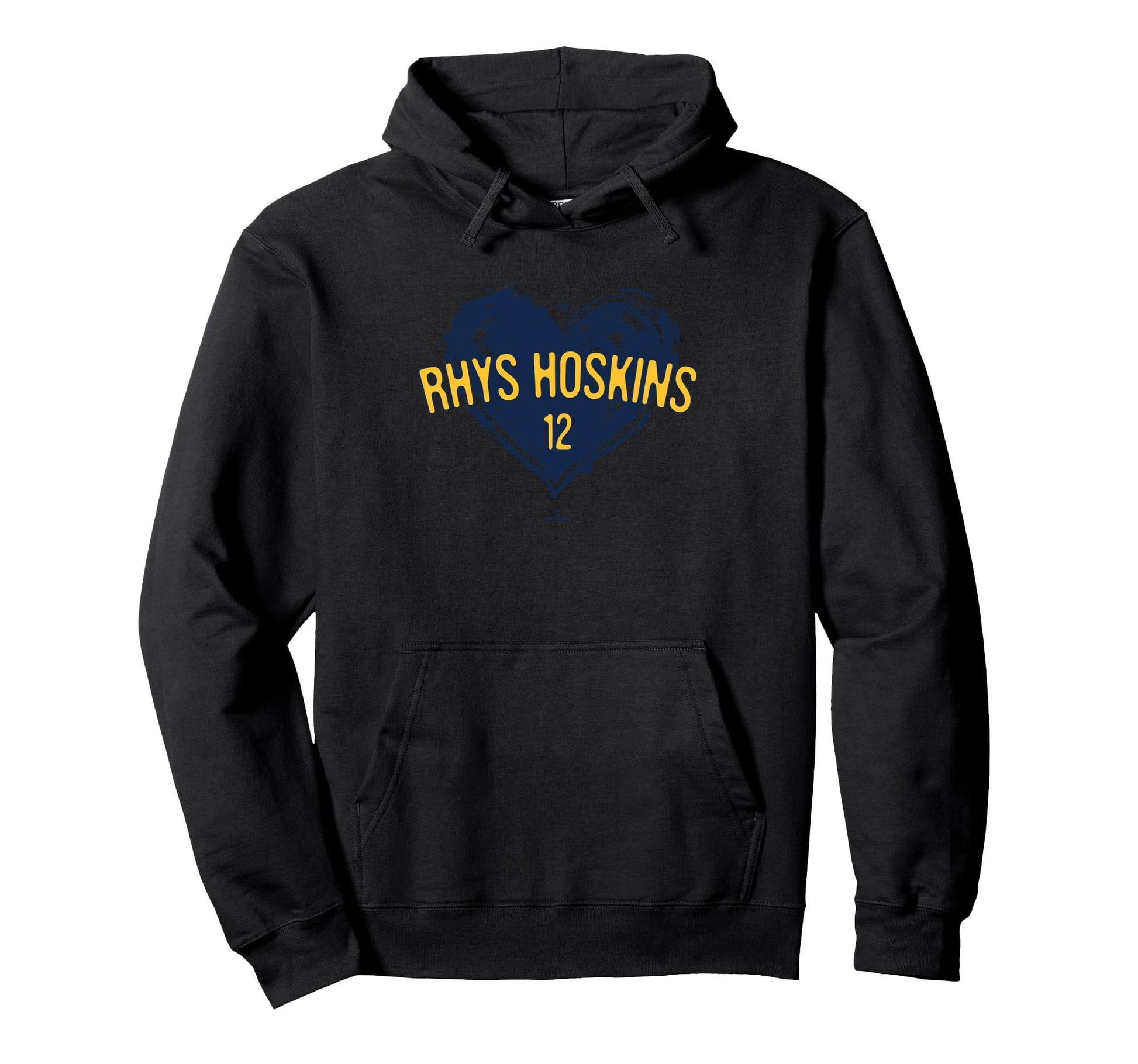 Distressed Heart Rhys Hoskins Hoodie - Minimalist Print for Adults - T-Shirt, Sweatshirt, Hoodie