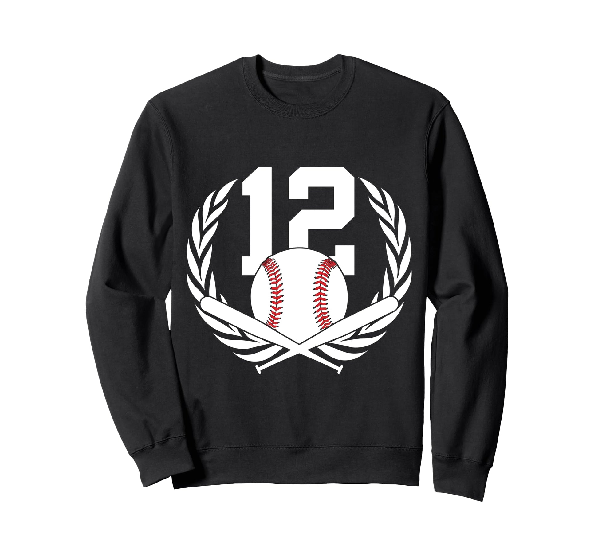12 Years Number 12 Baseball 12Th Sweatshirt - Aesthetic Graphic for Adults - T-Shirt, Sweatshirt, Hoodie