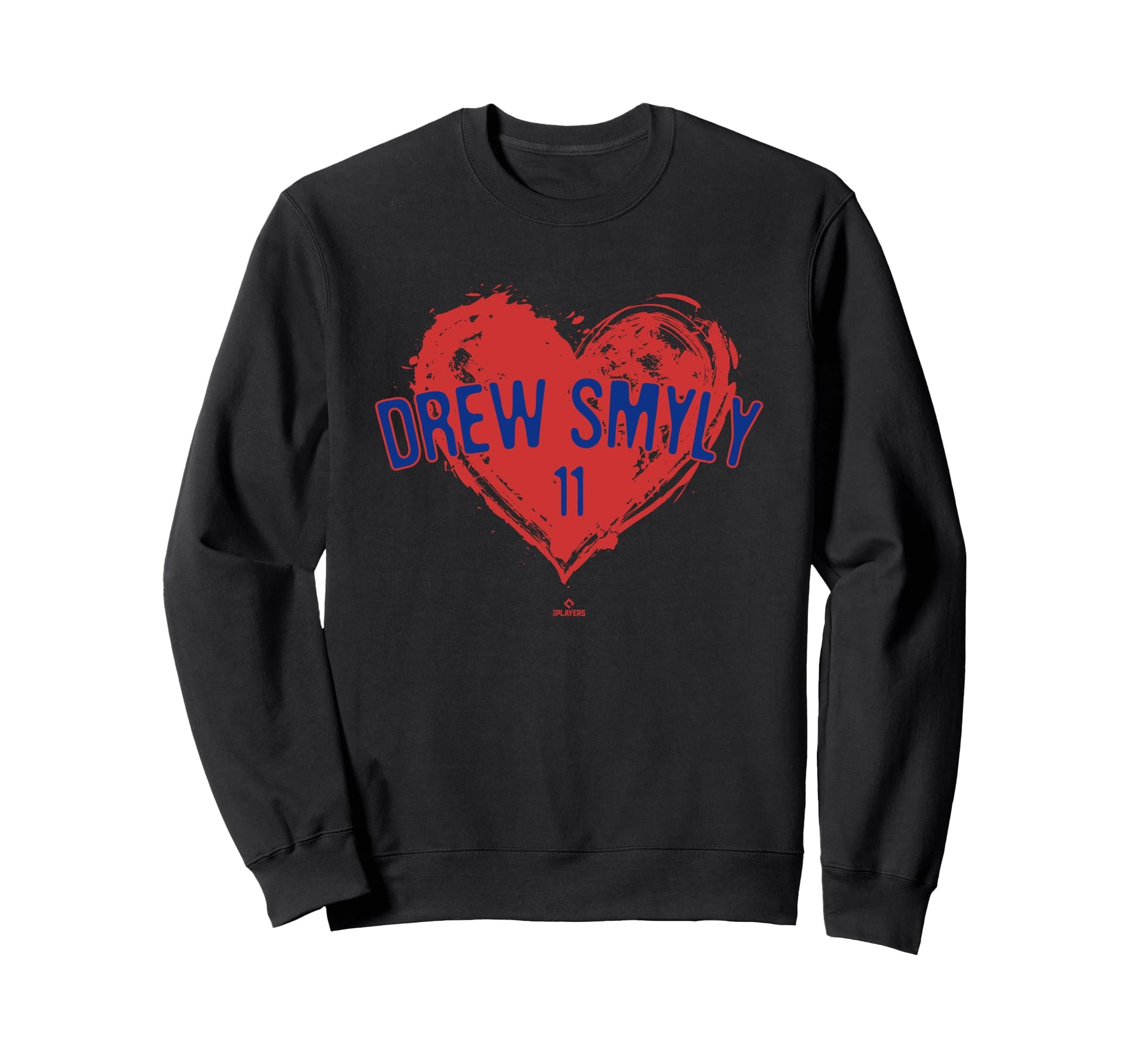Distressed Heart Drew Smyly Sweatshirt - Custom Art Print Men Women - T-Shirt, Sweatshirt, Hoodie