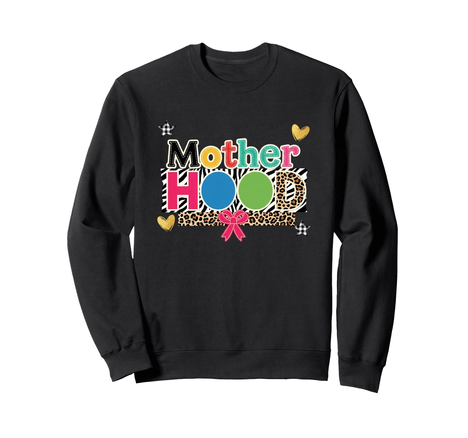 Mother Hood Colorful Mom Leopard Sweatshirt - Trendy Graphic for Adults - T-Shirt, Sweatshirt, Hoodie