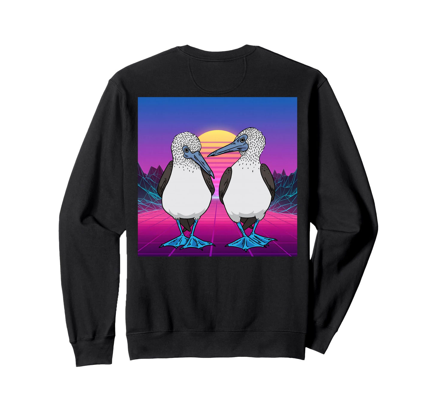 Vaporwave Seabirds Blue Footed Sweatshirt - Custom Art Print for Adults - T-Shirt, Sweatshirt, Hoodie