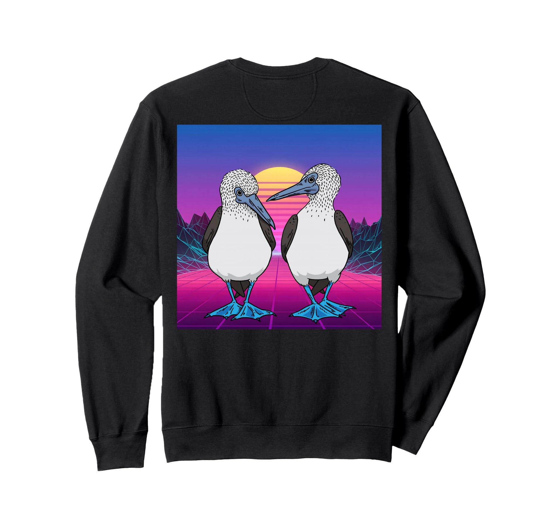 Vaporwave Seabirds Blue Footed Sweatshirt - Custom Art Print for Adults - T-Shirt, Sweatshirt, Hoodie