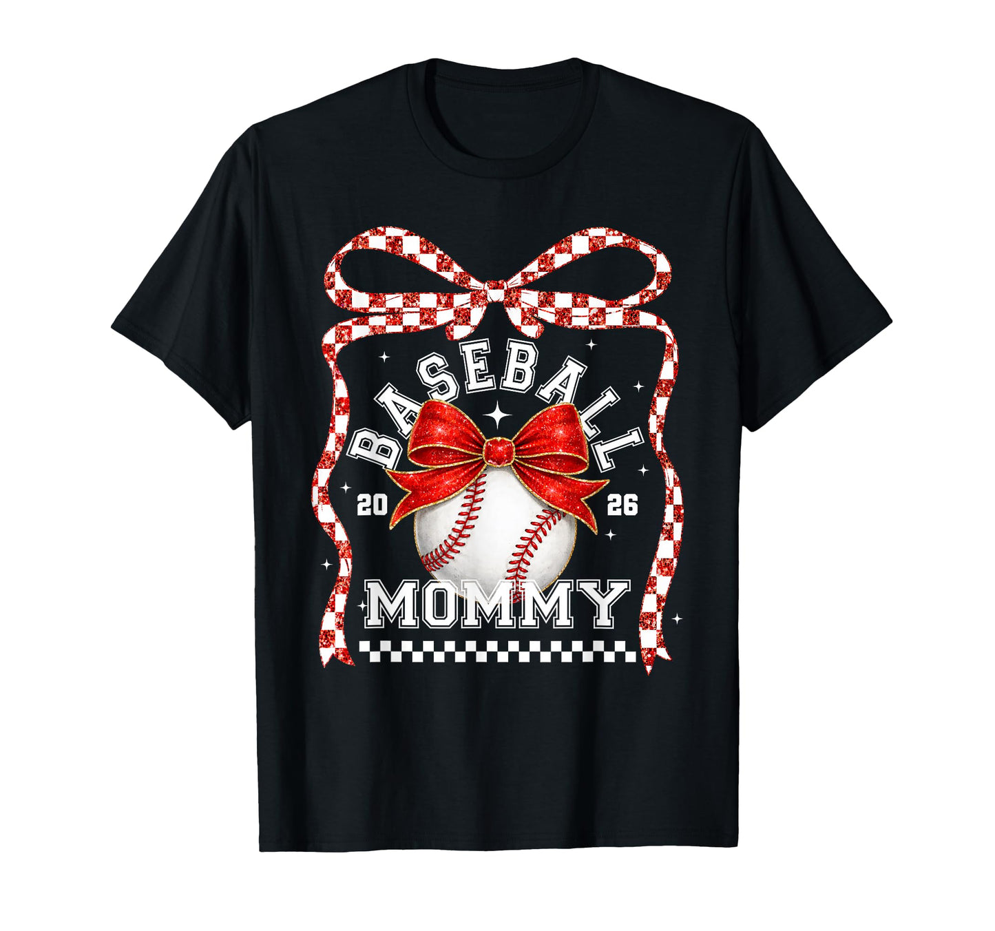Baseball Mommy Coquette Bow Game Day T-Shirt - Unique Graphic for Adults - T-Shirt, Sweatshirt, Hoodie