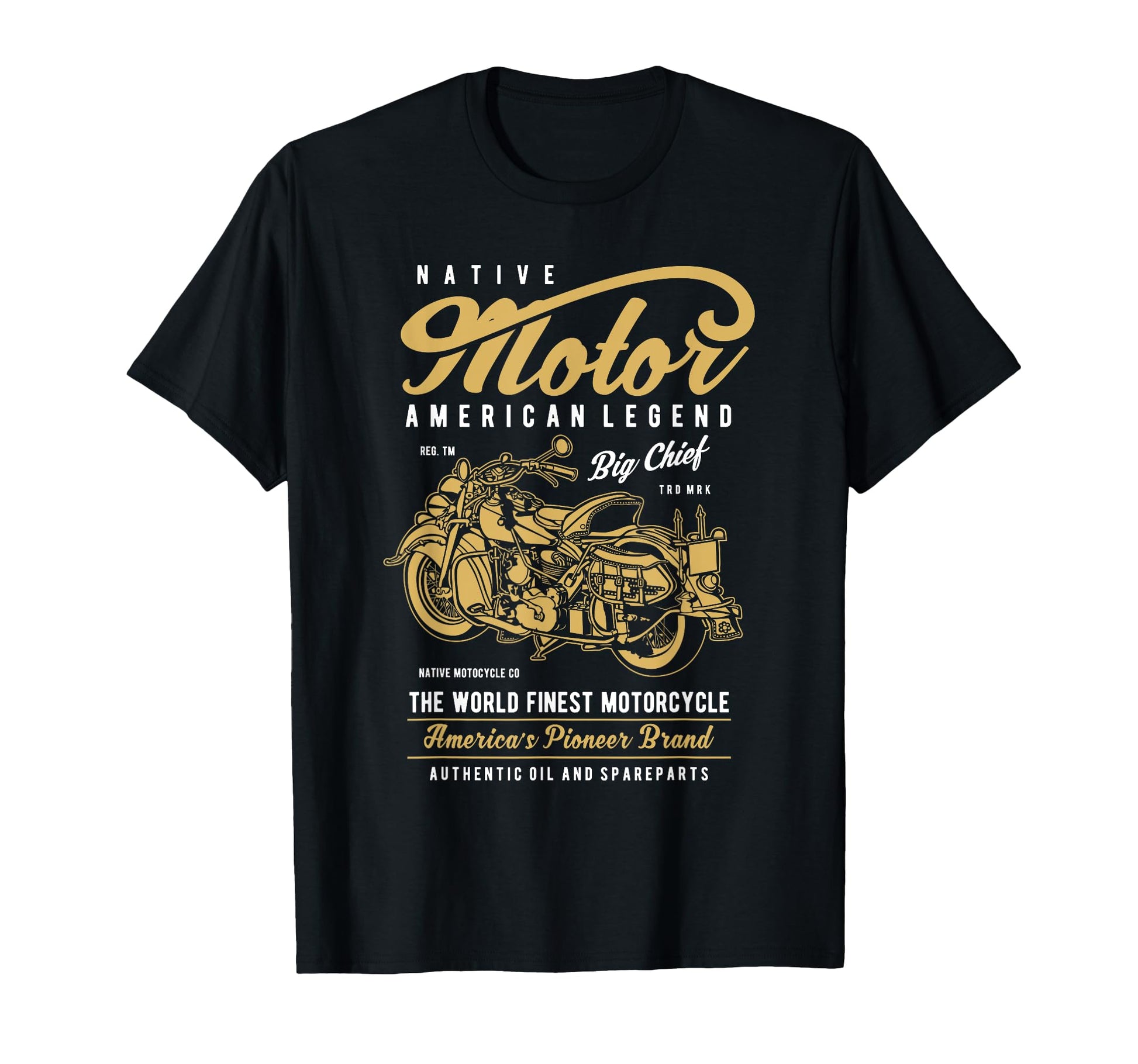 American Motorcycle Indian Old Biker T-Shirt - Custom Art Print Men Women - T-Shirt, Sweatshirt, Hoodie