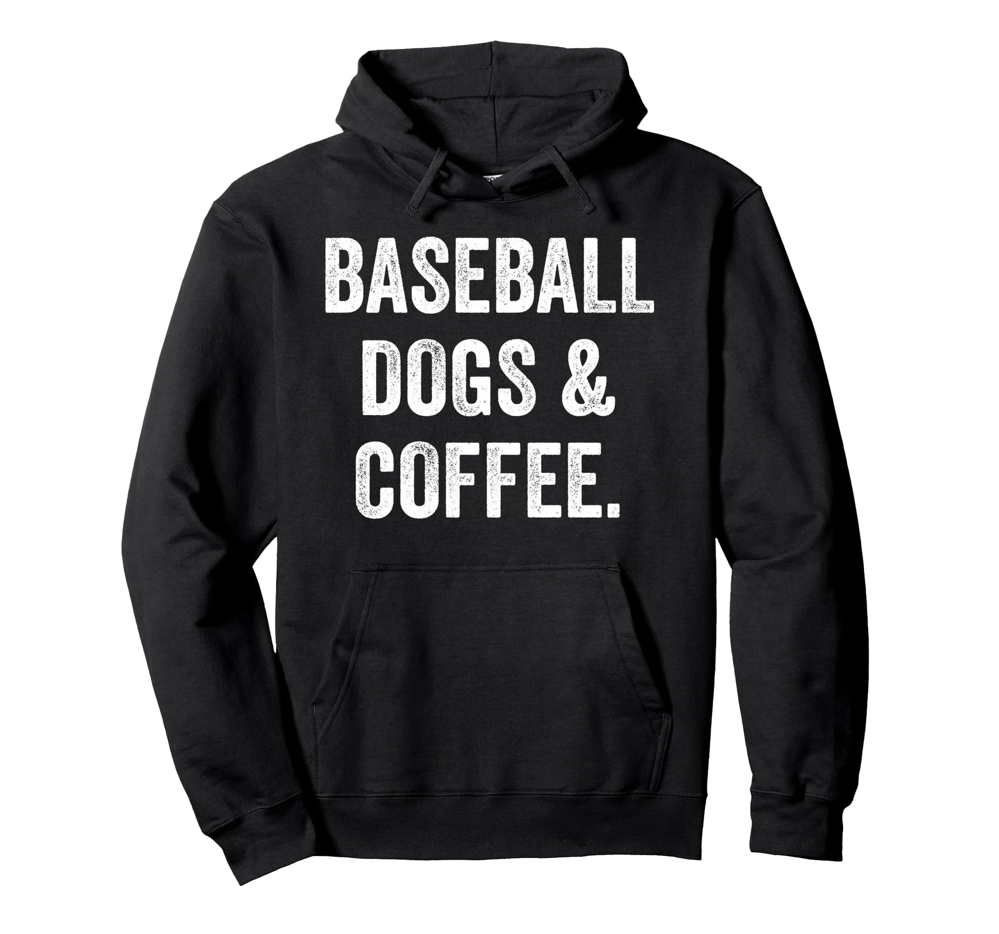 Baseball Dogs And Coffee Funny Sports Hoodie - Graphic Print for Adults - T-Shirt, Sweatshirt, Hoodie