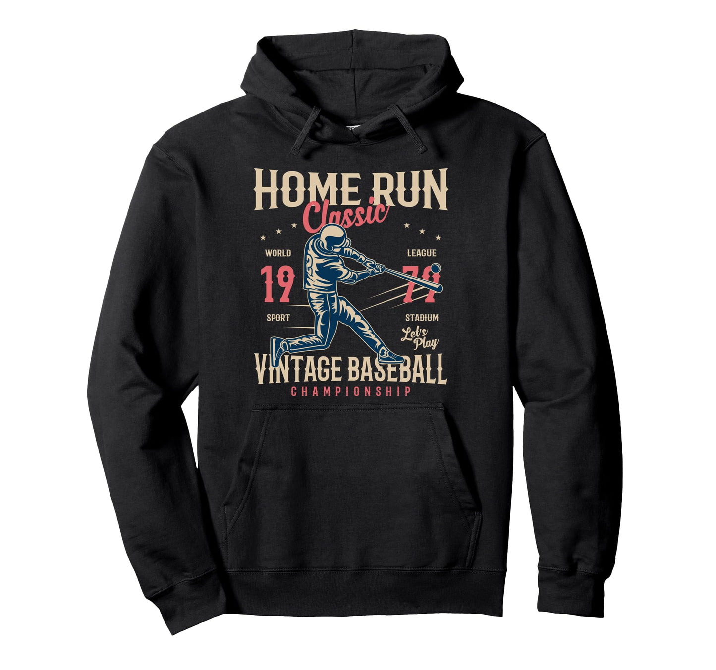 Baseball Hoodie - Casual Everyday Wear Men Women - T-Shirt, Sweatshirt, Hoodie