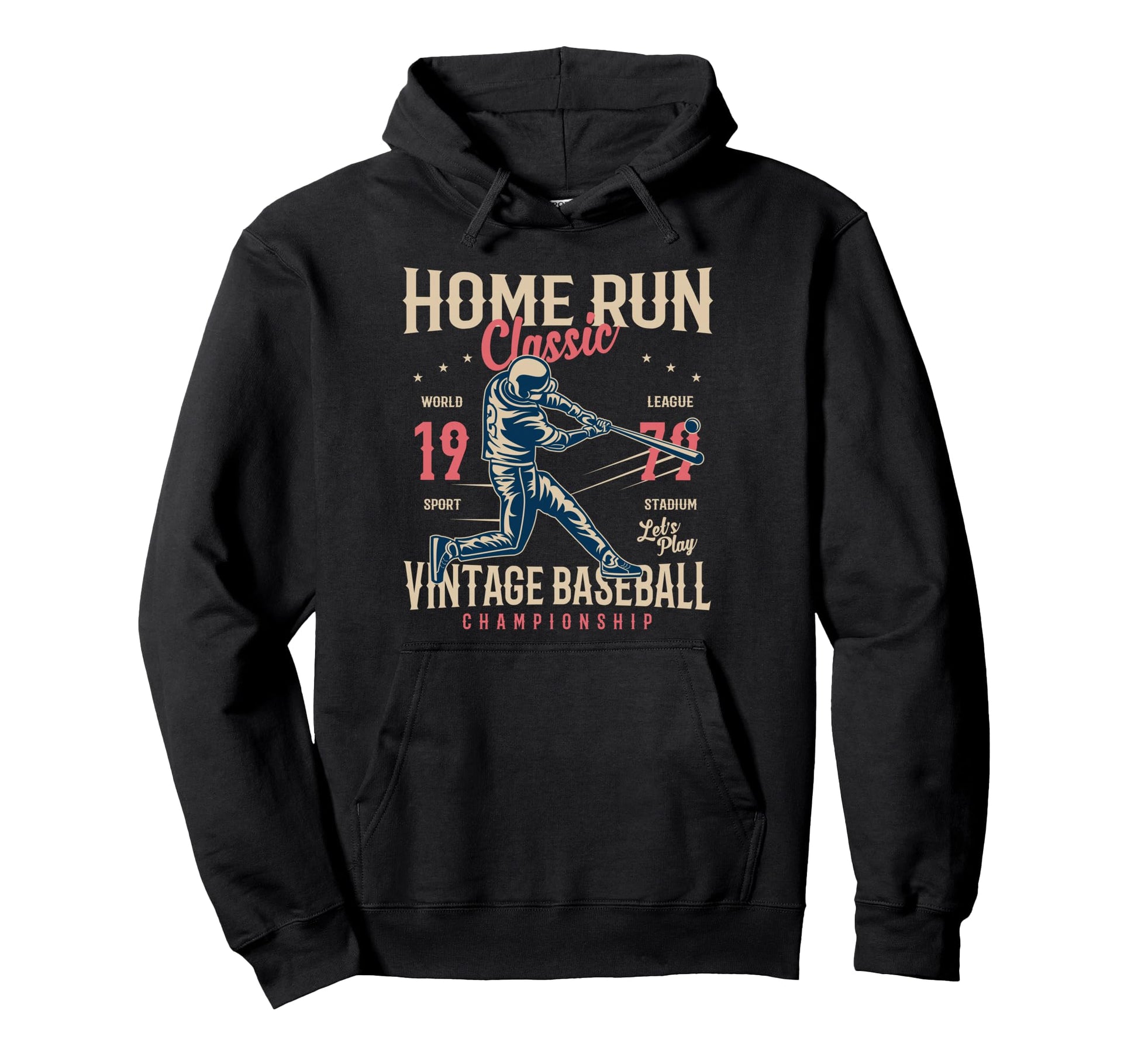 Baseball Hoodie - Casual Everyday Wear Men Women - T-Shirt, Sweatshirt, Hoodie
