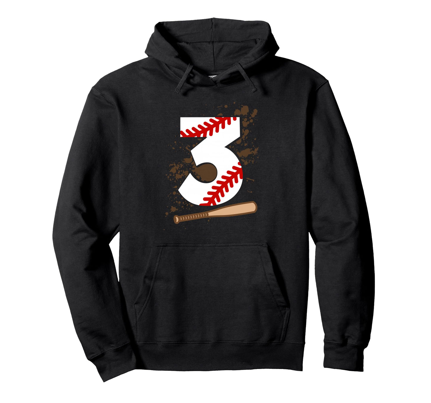 3Rd Birthday Baseball 3 Years Old Hoodie - Graphic Print for Adults - T-Shirt, Sweatshirt, Hoodie