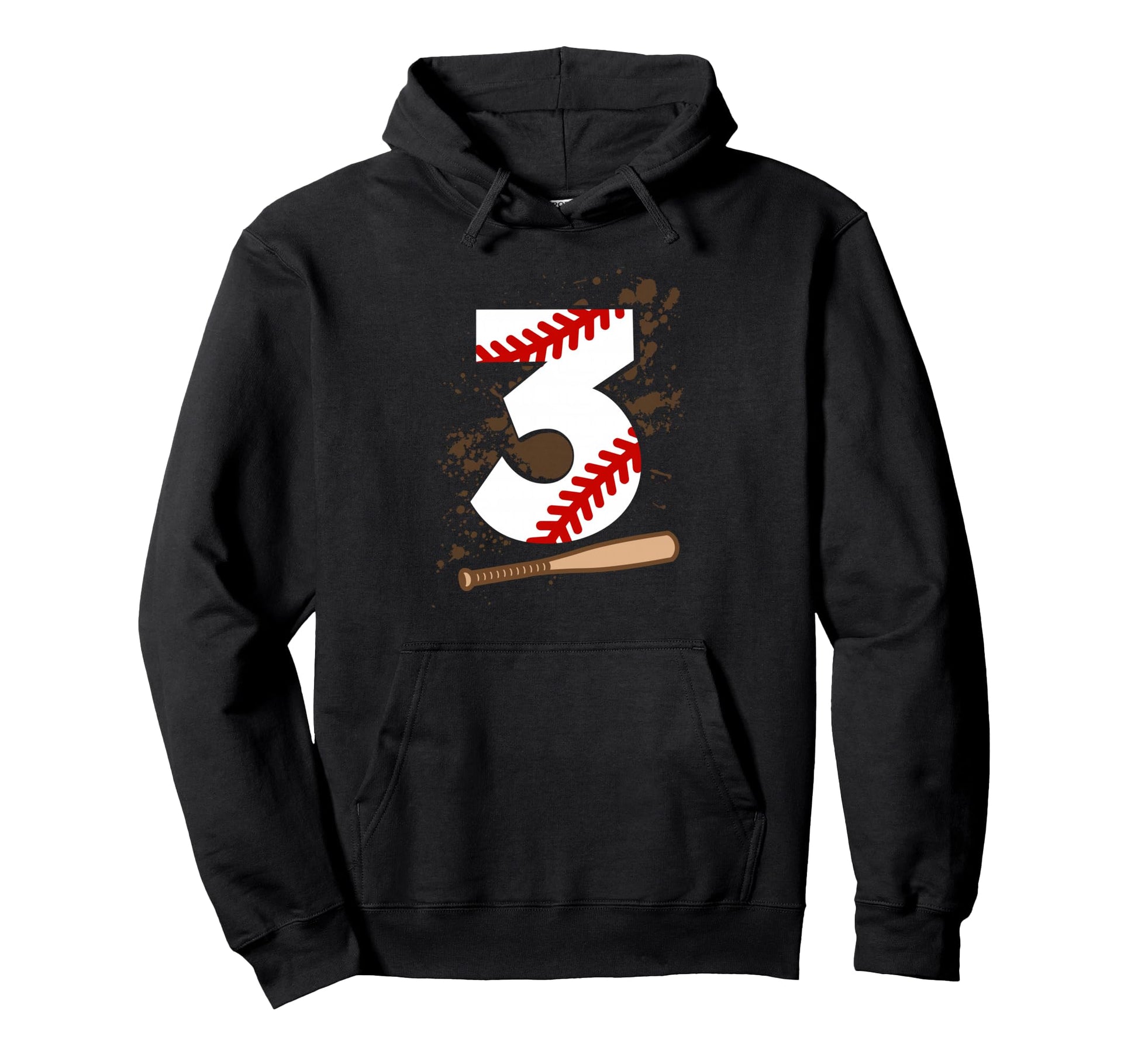 3Rd Birthday Baseball 3 Years Old Hoodie - Graphic Print for Adults - T-Shirt, Sweatshirt, Hoodie