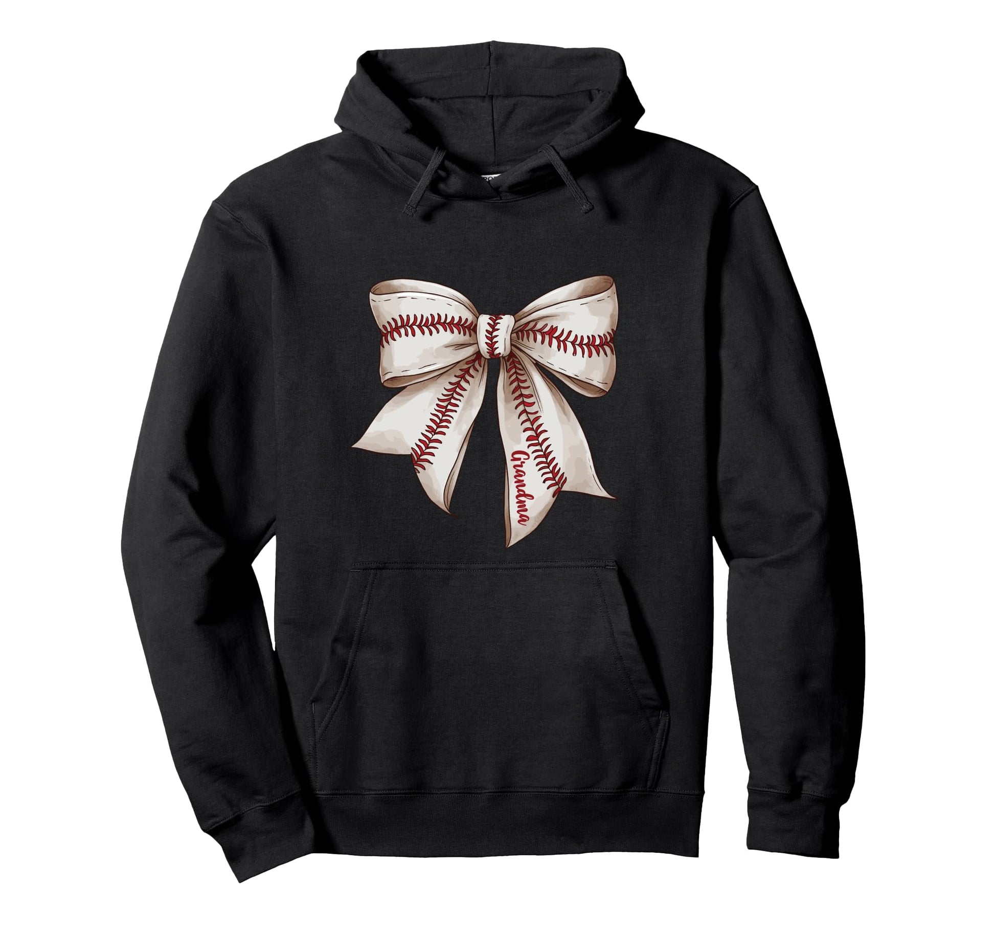 Grandma Baseball Bow Grandmothers Hoodie - Novelty Apparel Unisex - T-Shirt, Sweatshirt, Hoodie