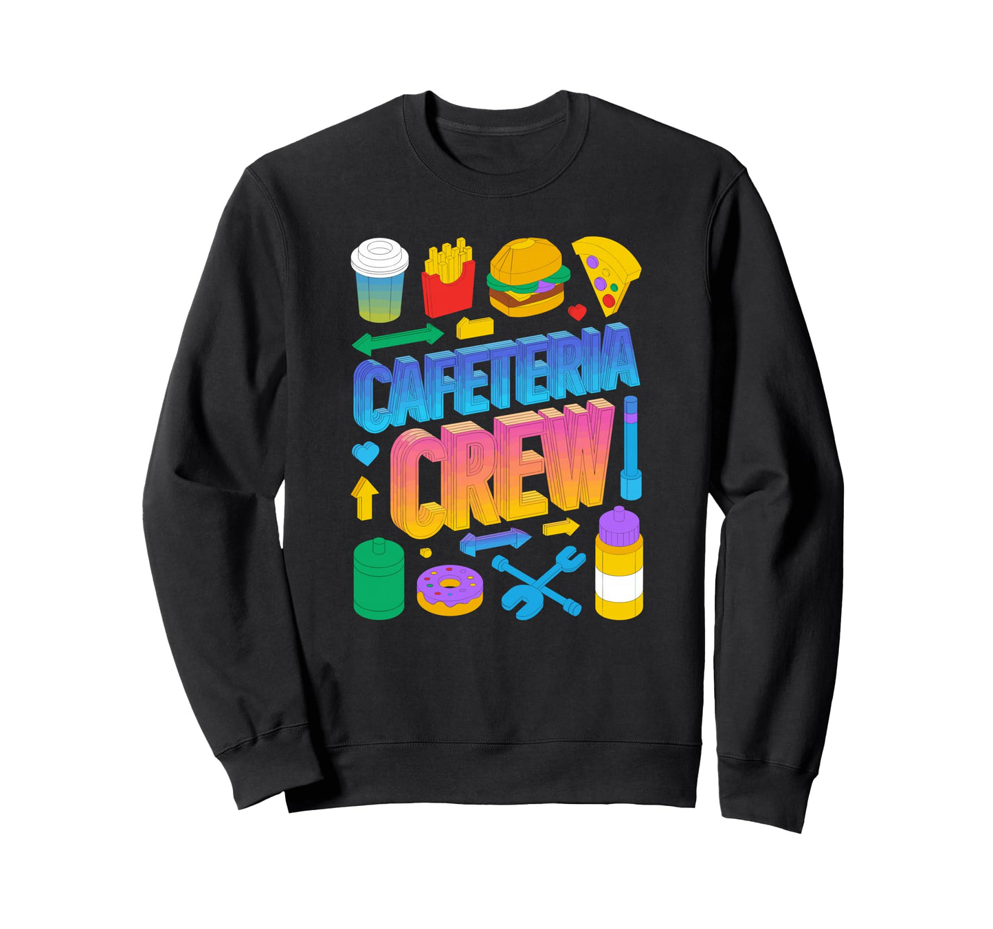 Proud Cafeteria Crew Lunch Lady Sweatshirt - Minimalist Print Men Women - T-Shirt, Sweatshirt, Hoodie