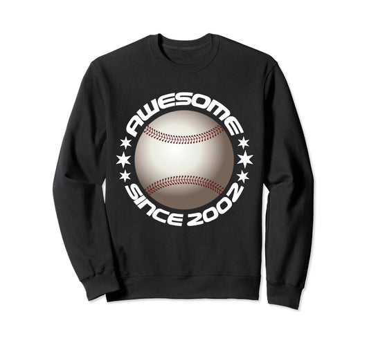 Awesome Since 2002 21St Birthday Sweatshirt - Custom Art Print Men Women - T-Shirt, Sweatshirt, Hoodie