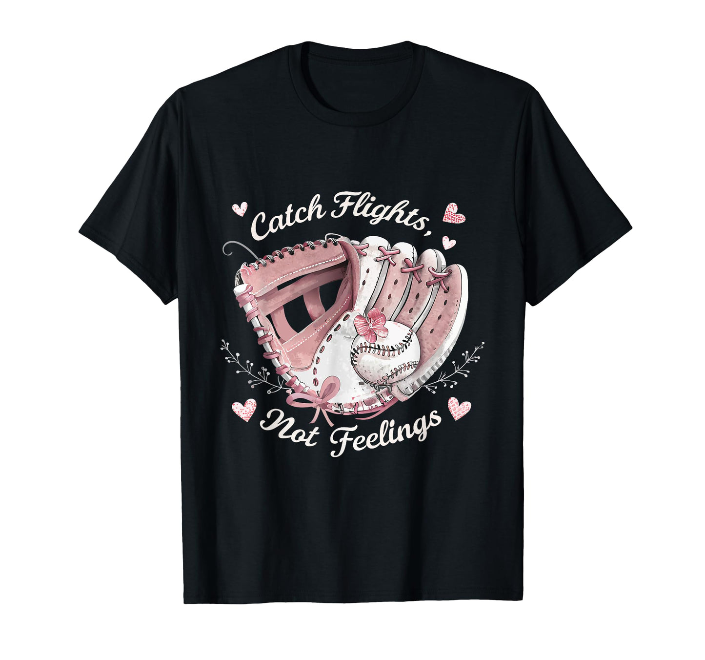Catch Flights Baseball Sister Coquette T-Shirt - Custom Art Print Unisex - T-Shirt, Sweatshirt, Hoodie
