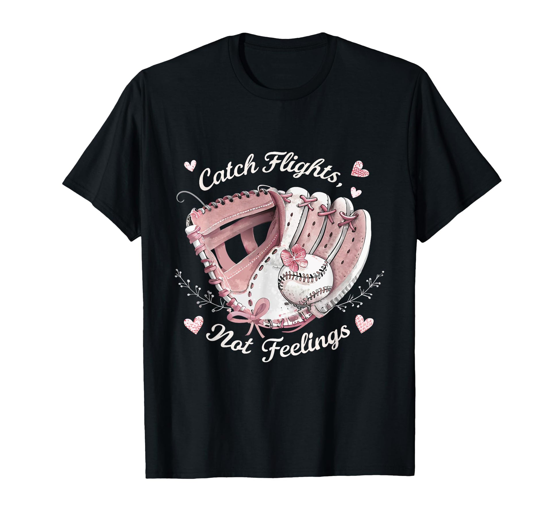 Catch Flights Baseball Sister Coquette T-Shirt - Custom Art Print Unisex - T-Shirt, Sweatshirt, Hoodie