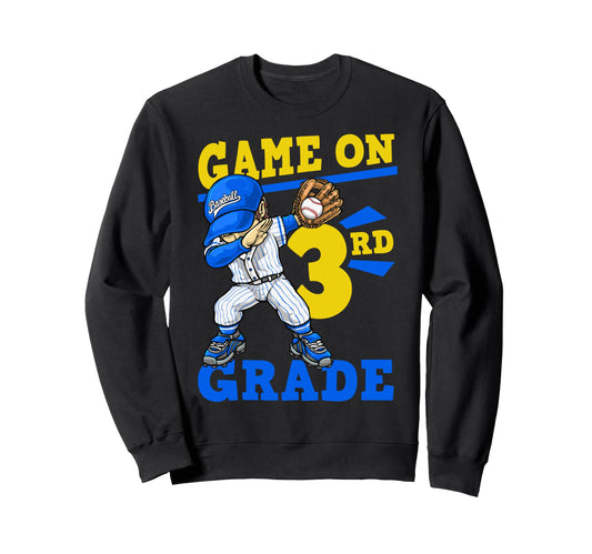 3Rd Grade Baseball First Day Back Sweatshirt - Fun Novelty Design Unisex - T-Shirt, Sweatshirt, Hoodie