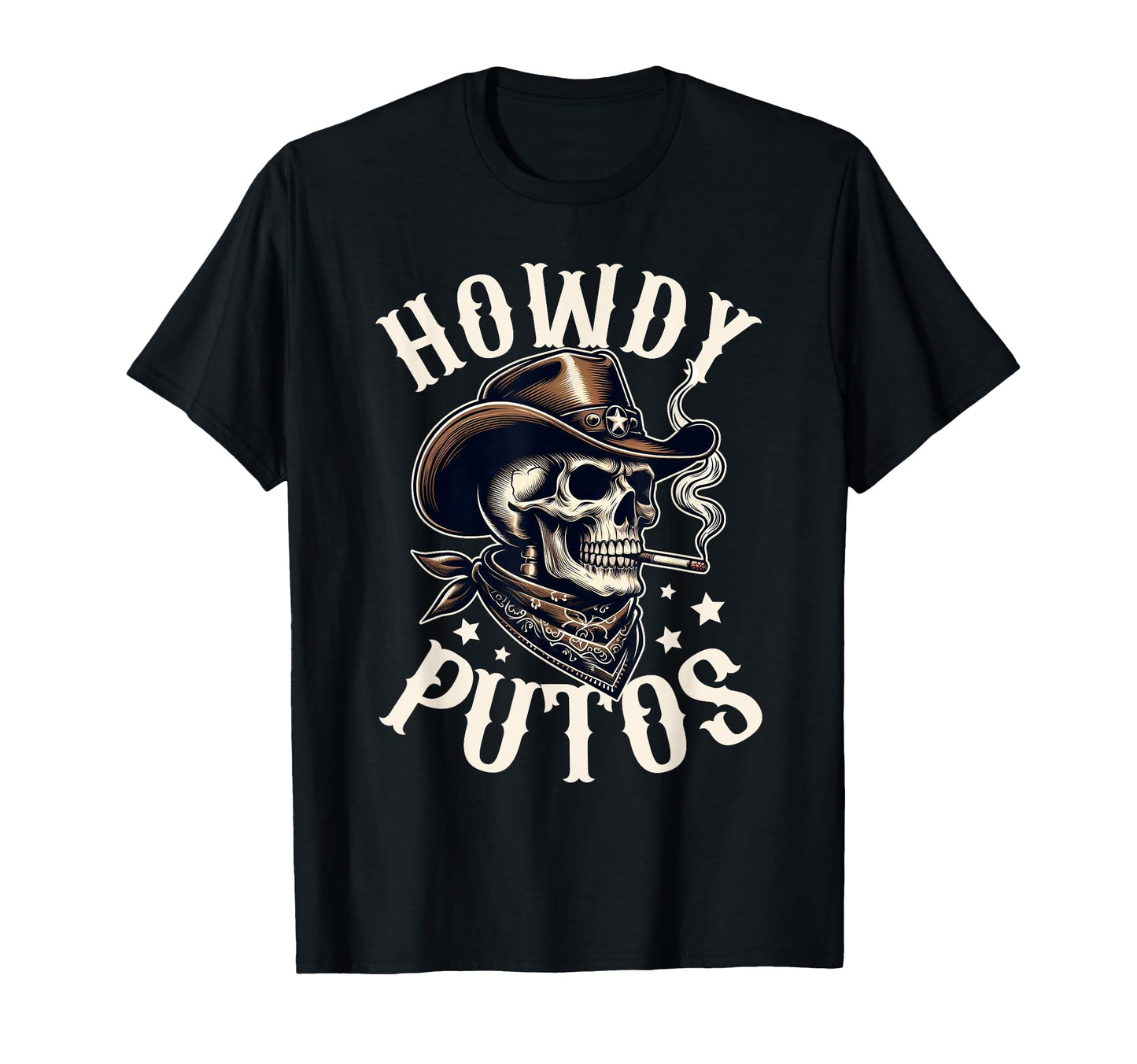 Howdy Putos Funny Western Skull T-Shirt - Streetwear Style Men Women - T-Shirt, Sweatshirt, Hoodie