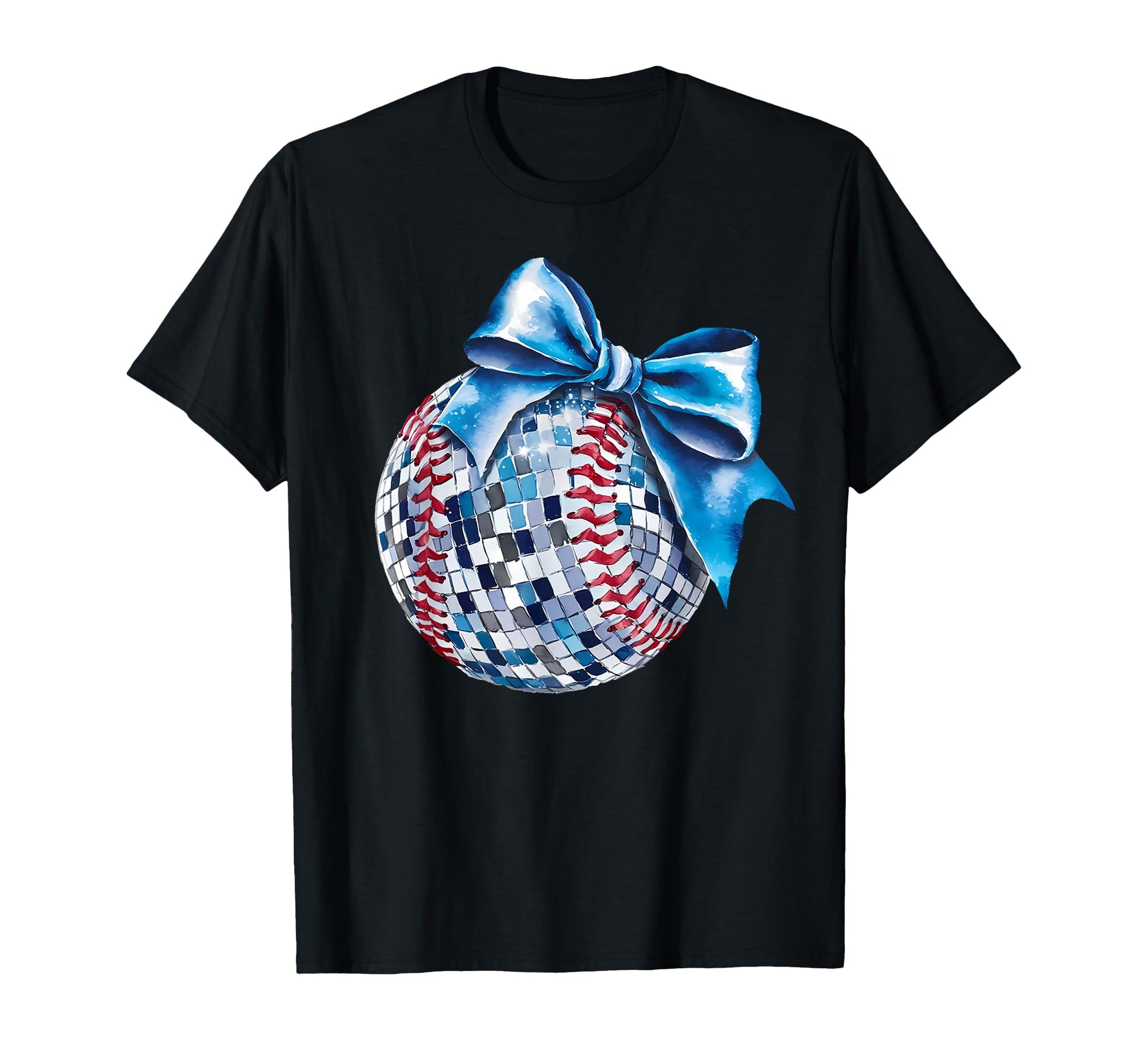 Game Day Baseball Coquette Bow T-Shirt - Fun Novelty Design for Adults - T-Shirt, Sweatshirt, Hoodie