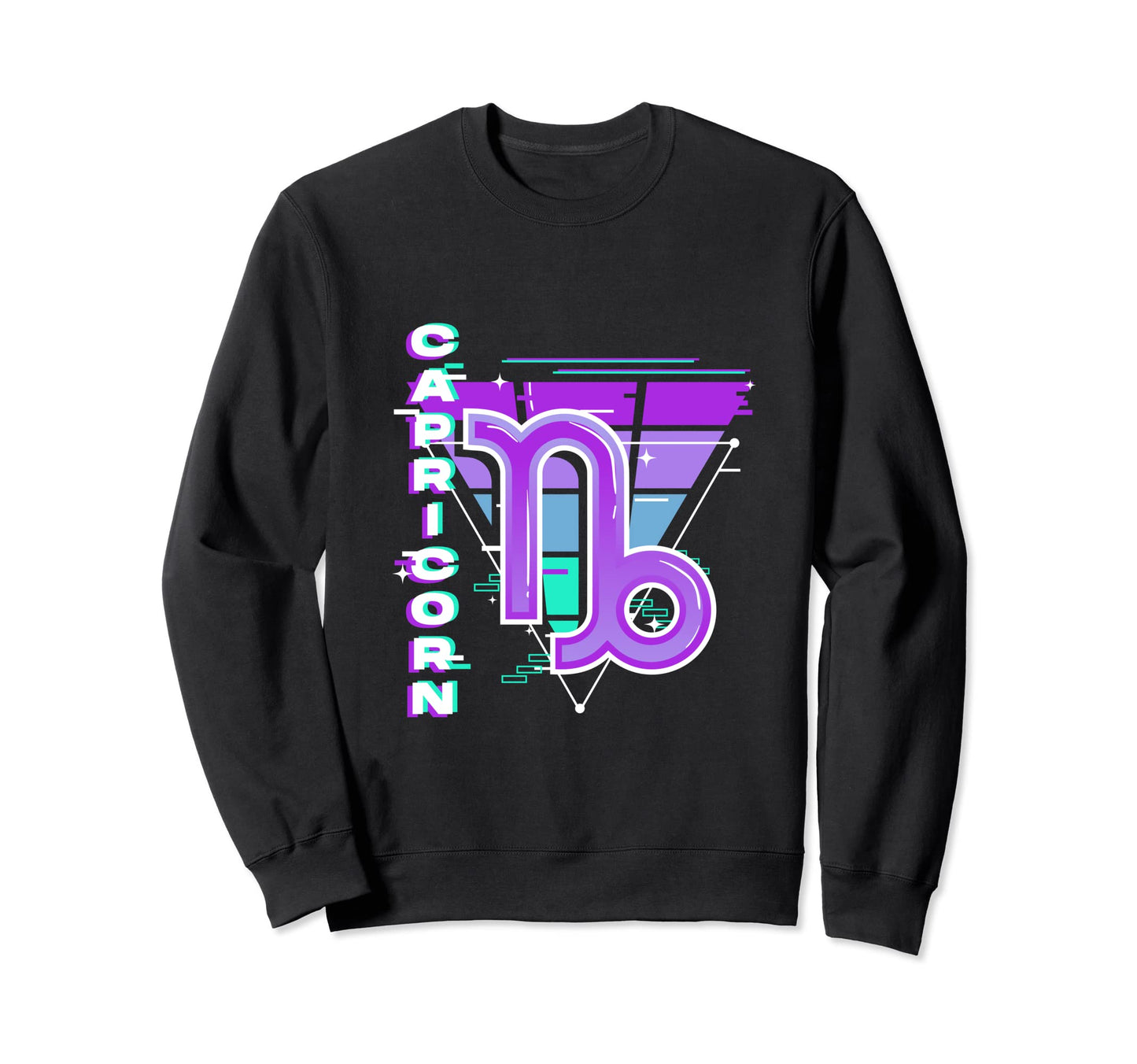 Capricorn Zodiac Sign Vaporwave Sweatshirt - Streetwear Style for Adults - T-Shirt, Sweatshirt, Hoodie