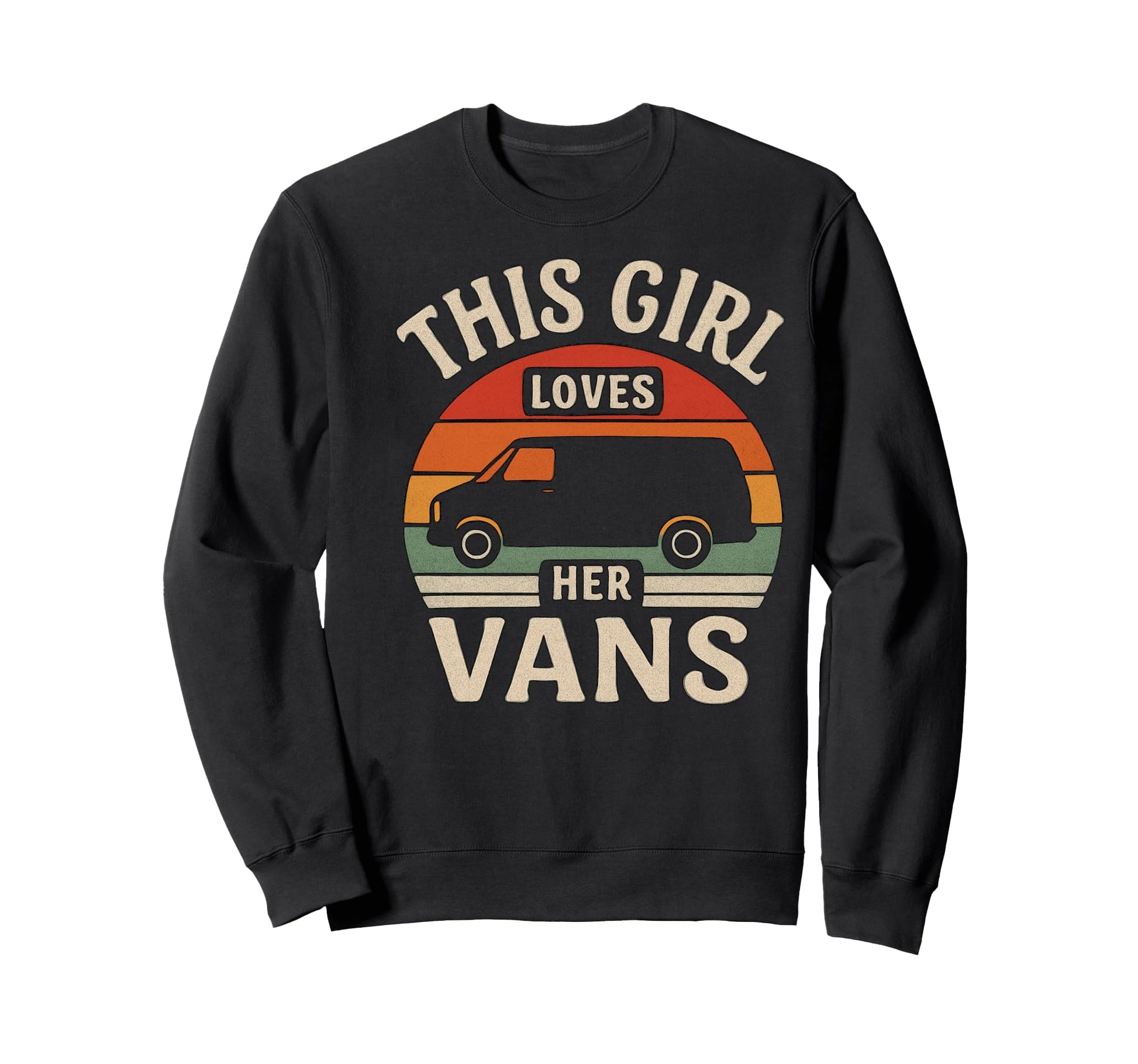 This Loves Her Vans Illustration Sweatshirt - Custom Art Print Men Women - T-Shirt, Sweatshirt, Hoodie