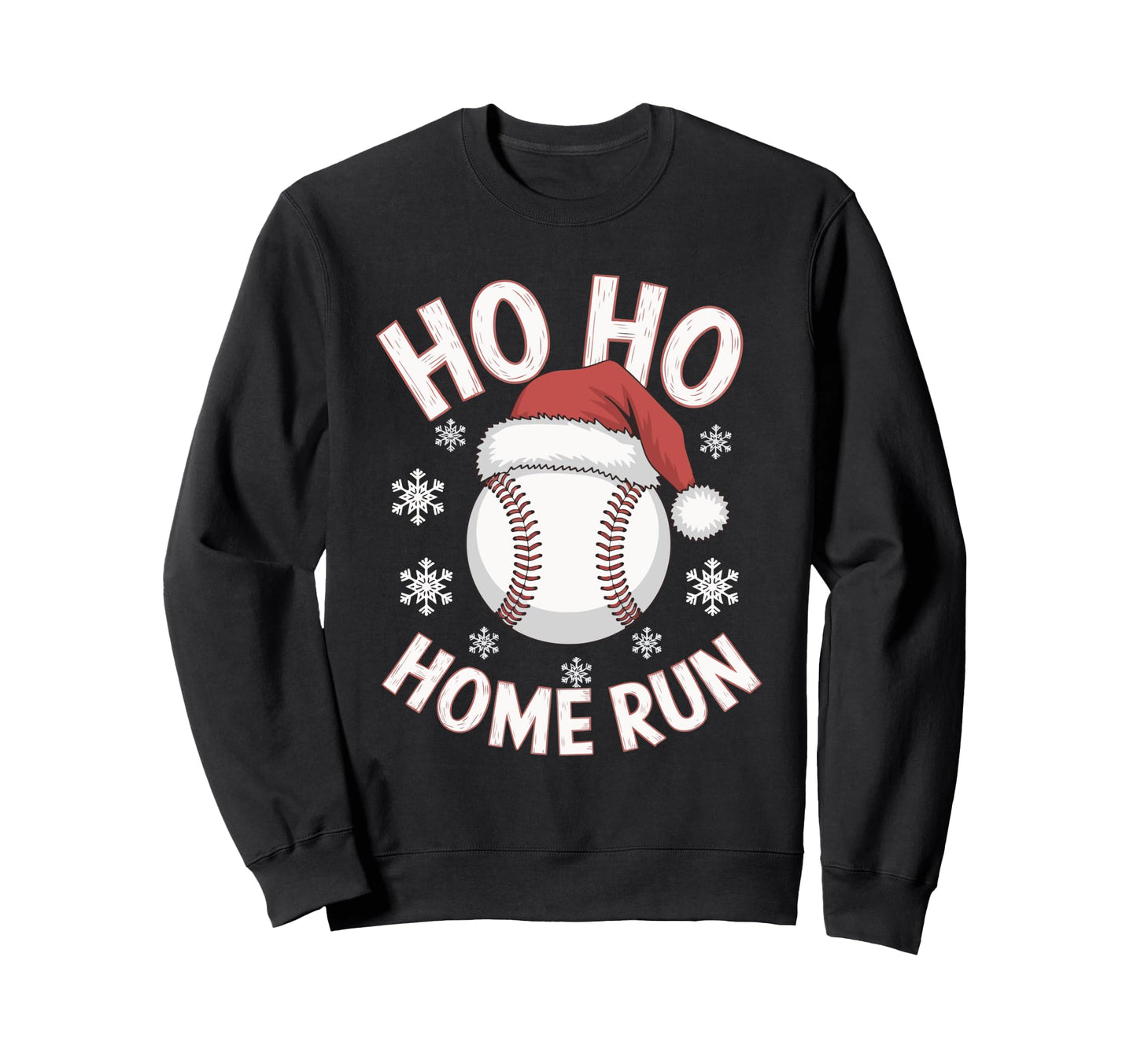 Santa Baseball Home Run Sweatshirt - Aesthetic Graphic for Adults - T-Shirt, Sweatshirt, Hoodie