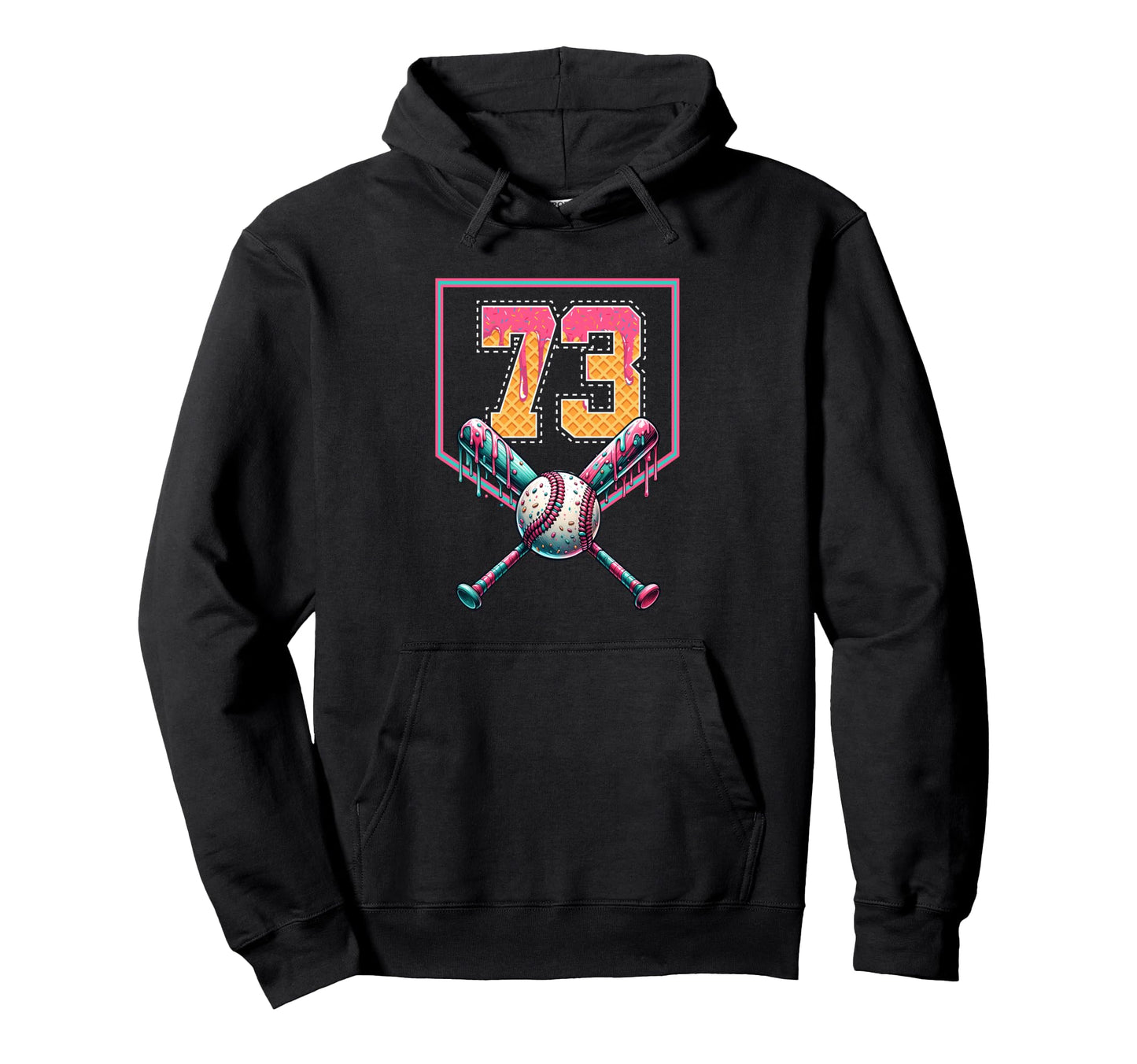 Baseball Drip Number 73 Player Or Hoodie - Streetwear Style for Adults - T-Shirt, Sweatshirt, Hoodie