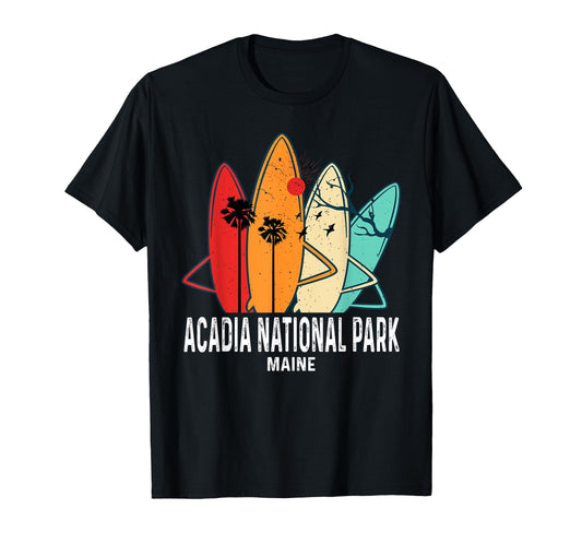 Acadia National Park Maine Surfing T-Shirt - Custom Art Print Men Women - T-Shirt, Sweatshirt, Hoodie
