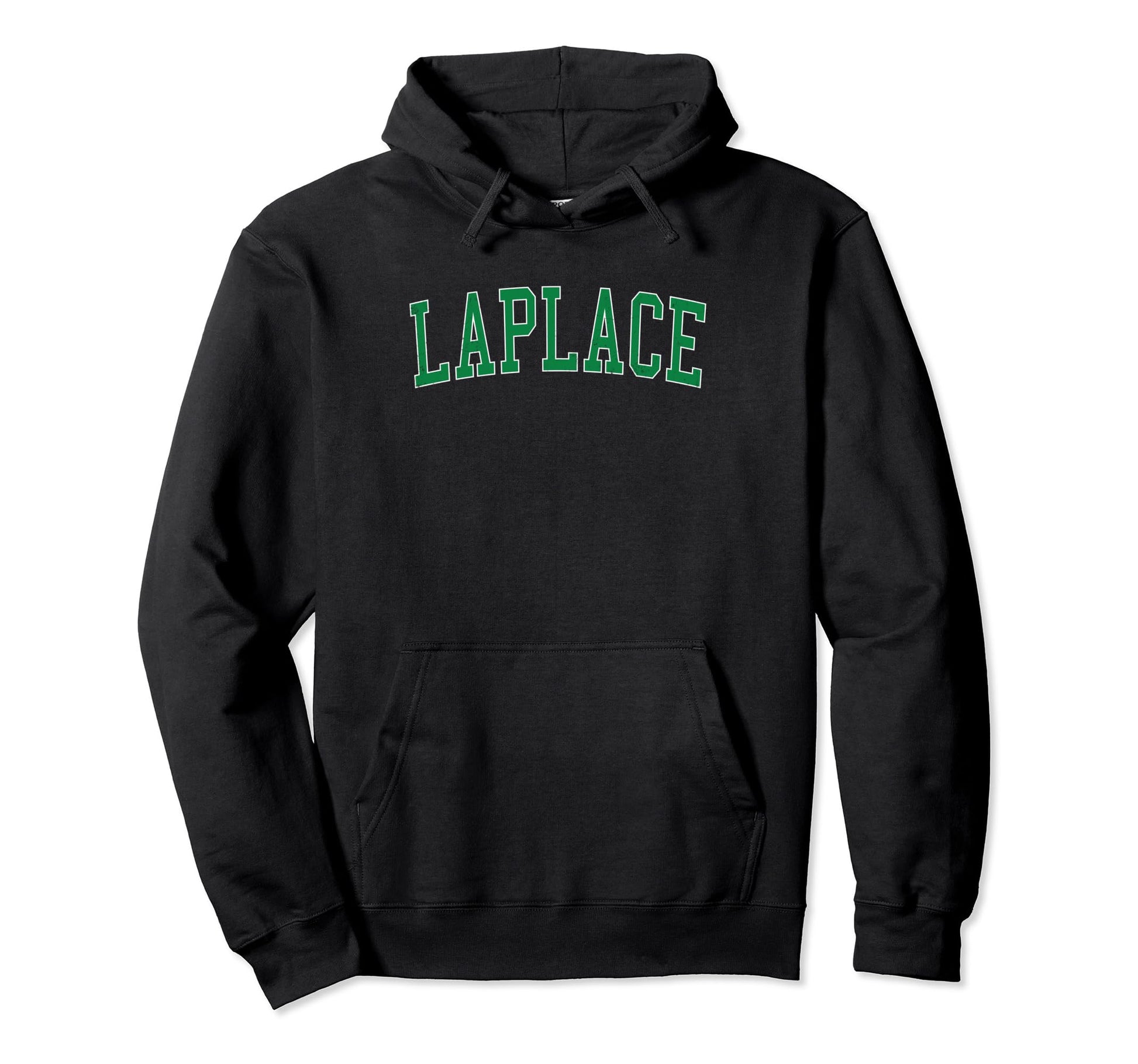 Laplace La Distressed Green Varsity Hoodie - Trendy Graphic for Adults - T-Shirt, Sweatshirt, Hoodie