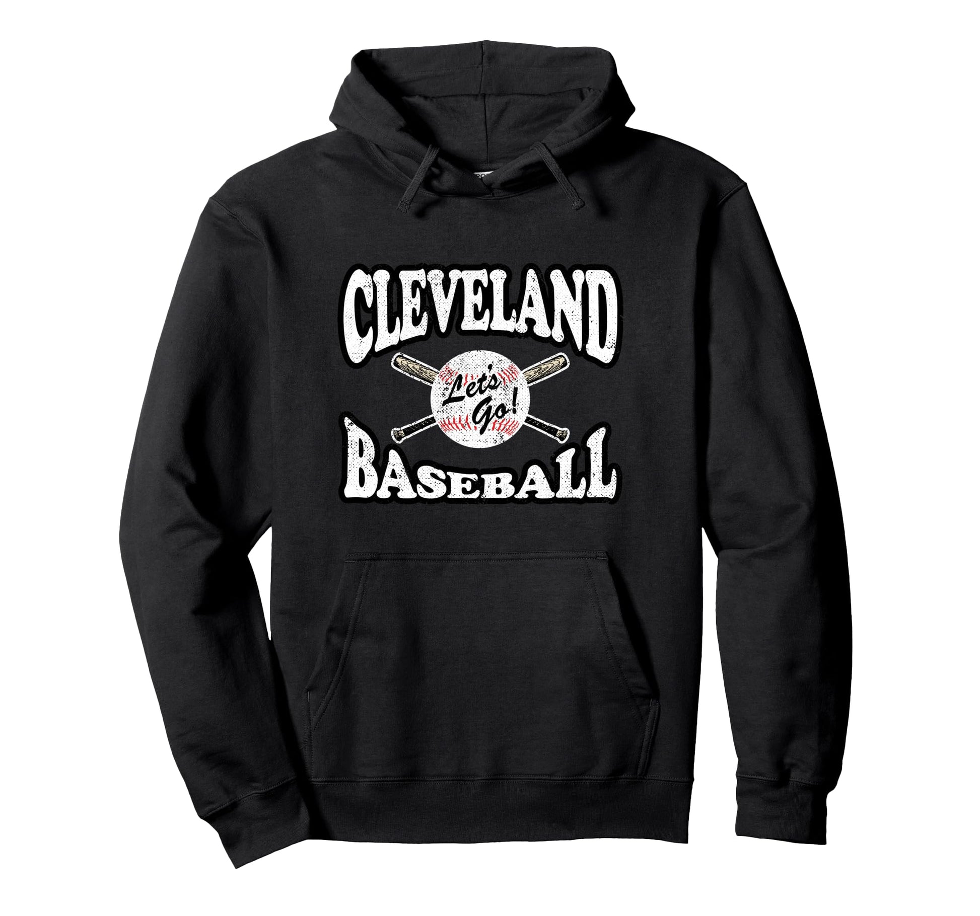 Cleveland Baseball Distressed Hoodie - Novelty Apparel Men Women - T-Shirt, Sweatshirt, Hoodie