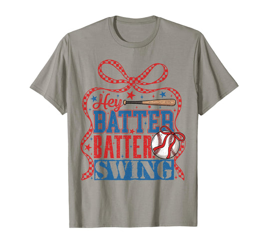 Baseball Batter Swing Coquette Bow T-Shirt - Fun Novelty Design for Adults - T-Shirt, Sweatshirt, Hoodie