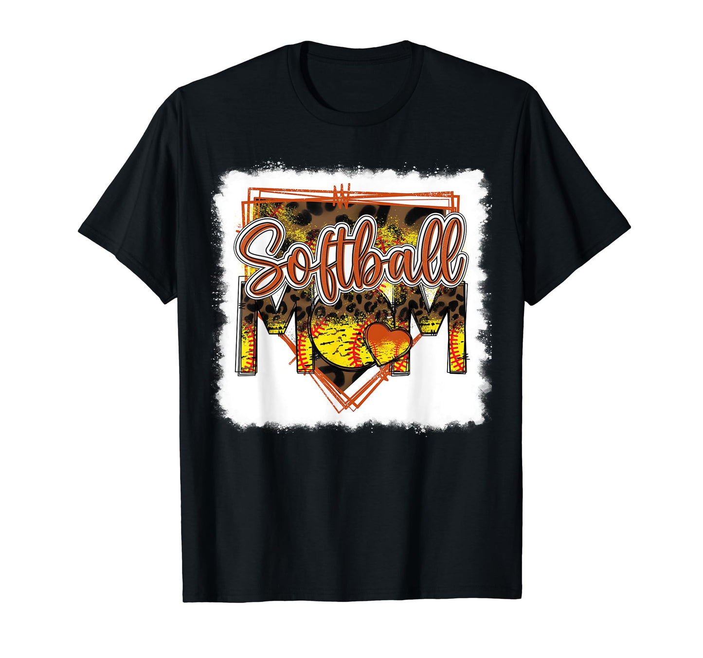 Bleached Softball Mom Leopard Funny T-Shirt - Aesthetic Graphic Men Women - T-Shirt, Sweatshirt, Hoodie
