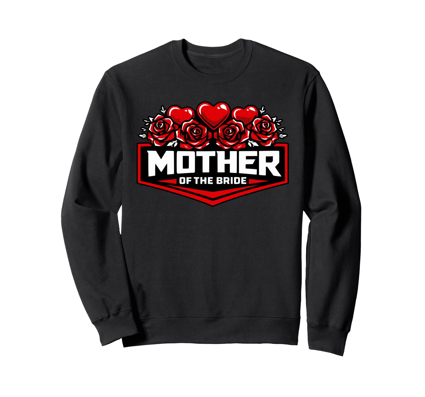 Mother Bride Biker Chic Hearts Sweatshirt - Minimalist Print Men Women - T-Shirt, Sweatshirt, Hoodie