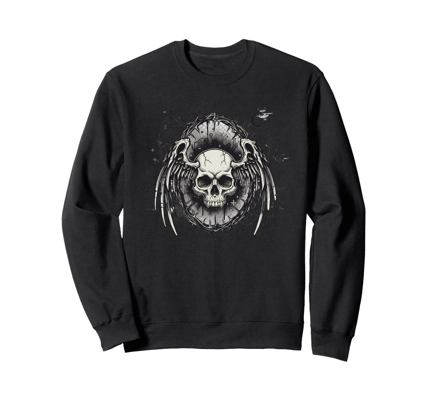 Y2K Grunge Goth Aesthetic Skull Sweatshirt - Aesthetic Graphic Unisex - T-Shirt, Sweatshirt, Hoodie