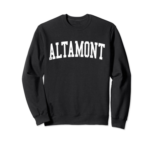 Altamont Or Distressed White Varsity Sweatshirt - Unique Graphic Men Women - T-Shirt, Sweatshirt, Hoodie